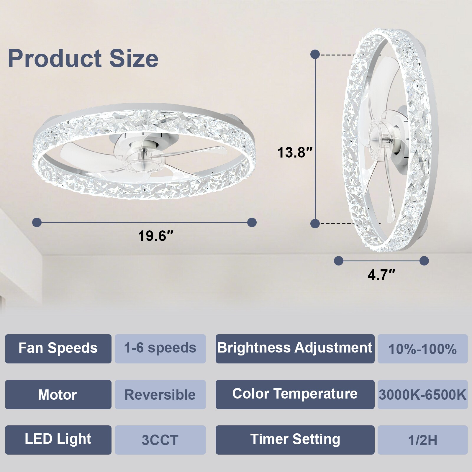 Depuley WS-FPZ196-20C-WH-LW Ceiling-Fans - View #5