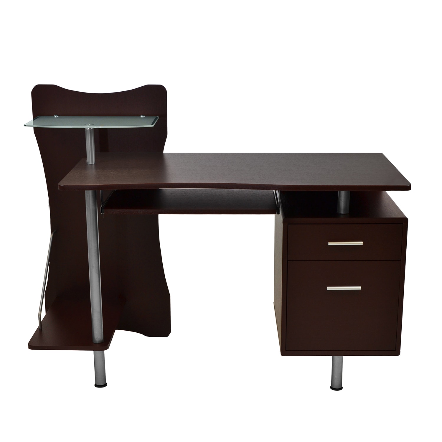 Modern Computer Desk with Storage in Walnut – Wehomz