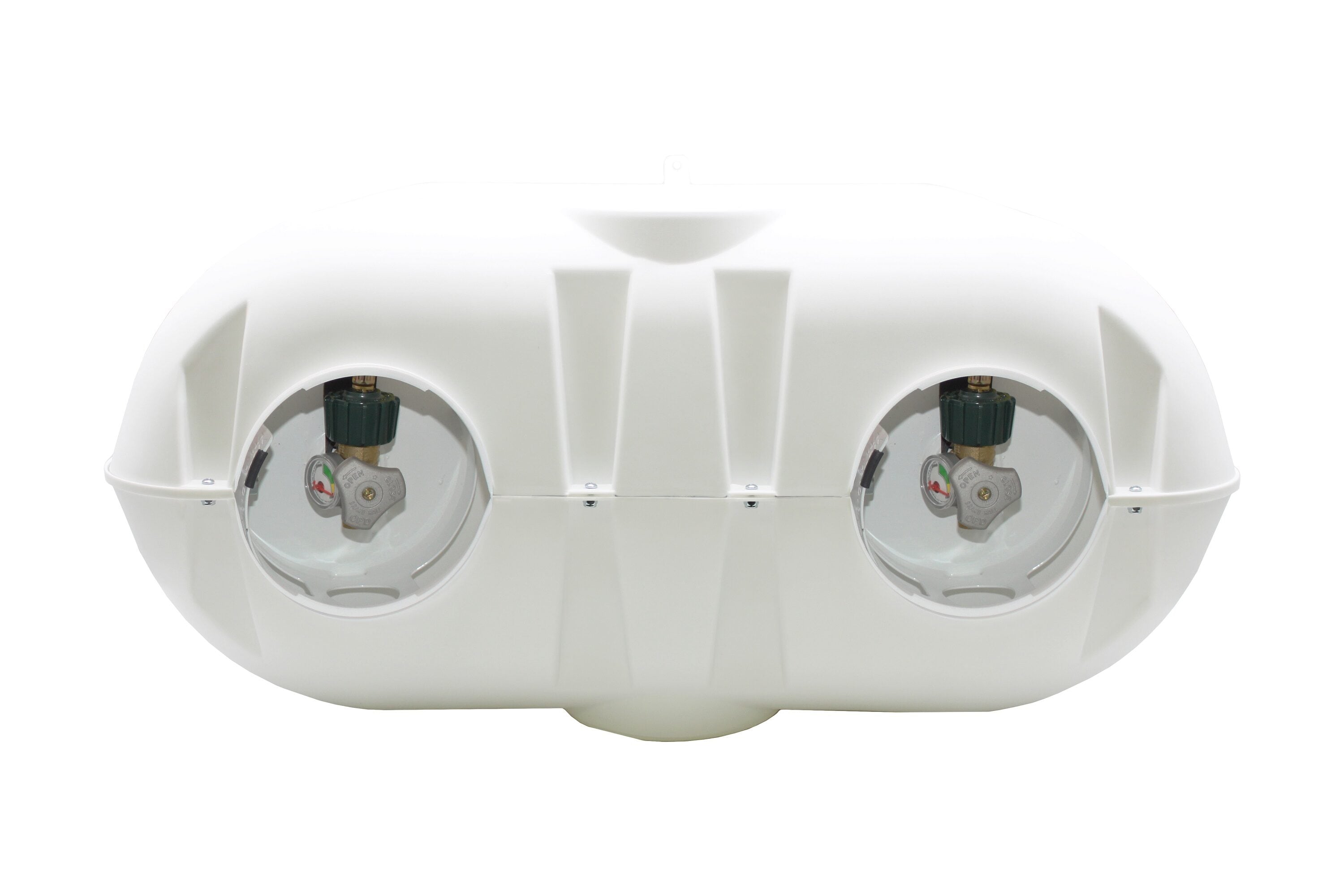 White Heavy Duty Dual 20lb Propane Tank Cover