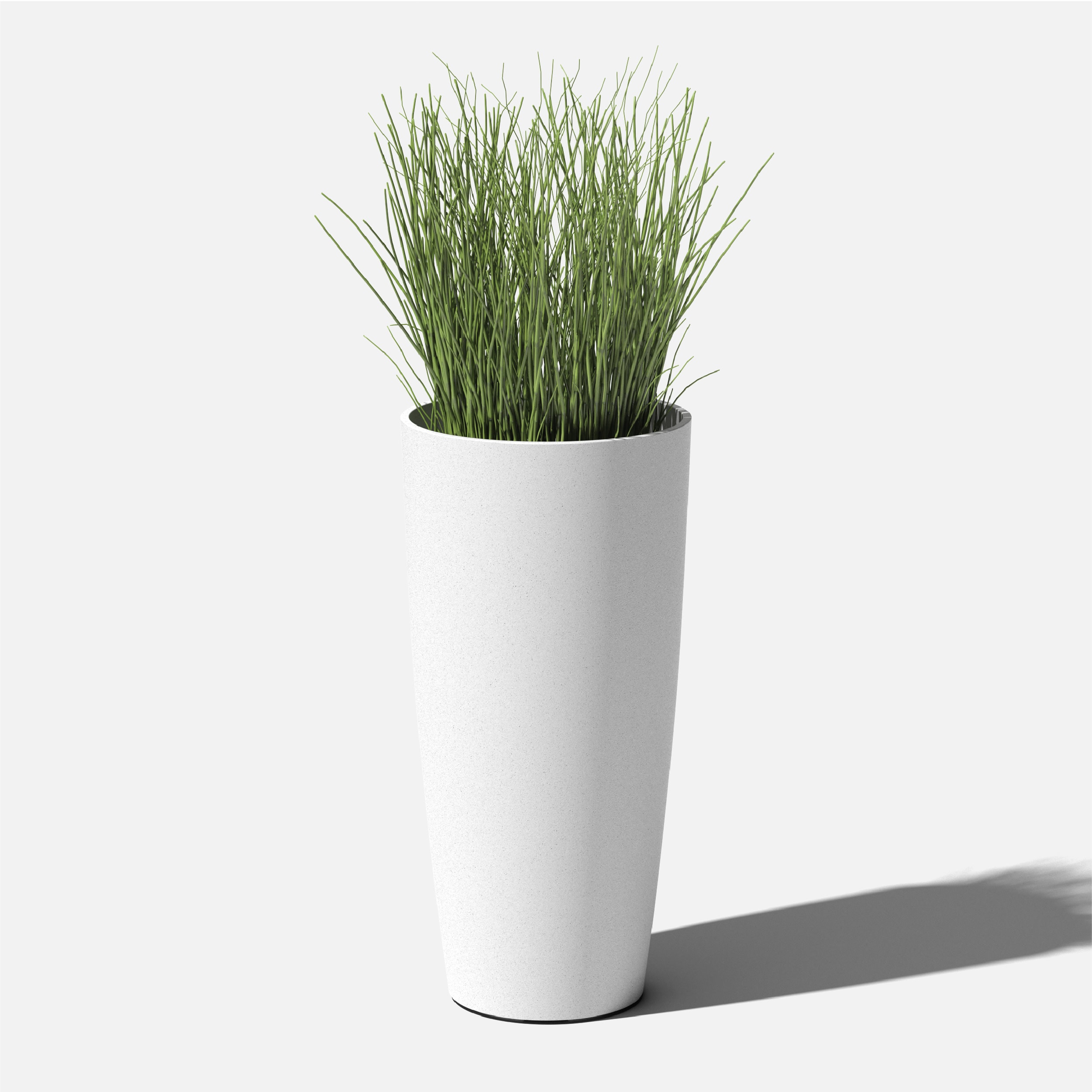 Selena 28" White Plastic-Stone Composite Planter