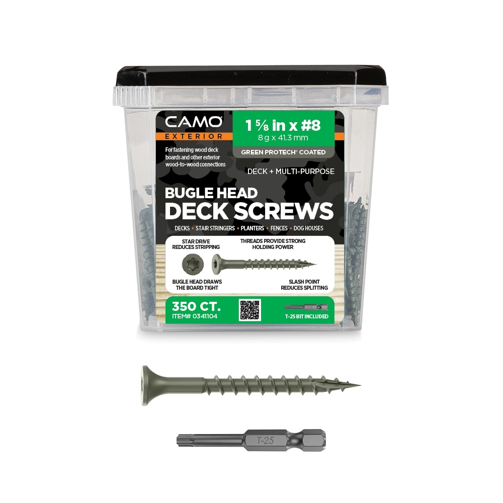 CAMO #8 x 1-5/8-in Wood to wood Deck Screws 350 -Per Box