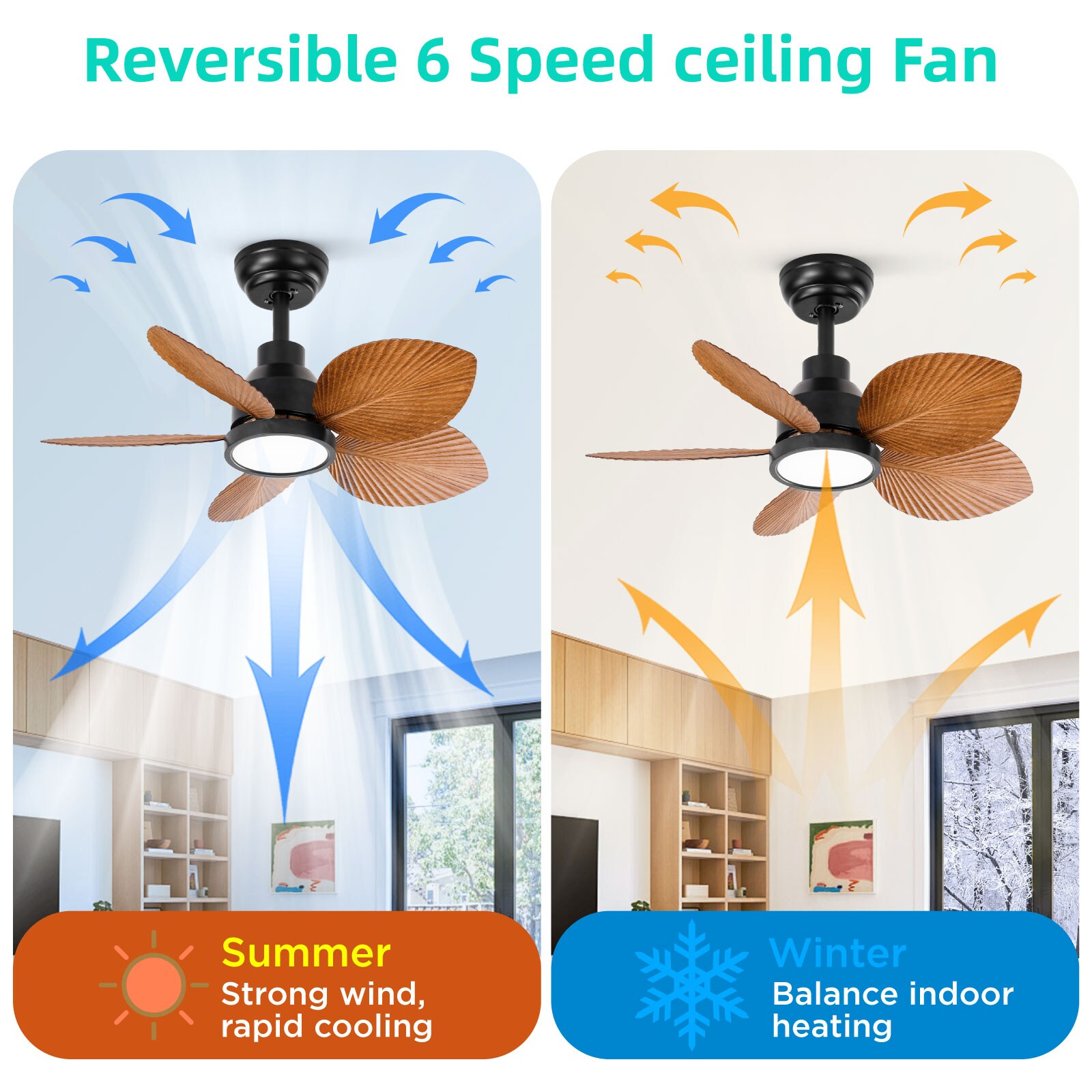 ocioc OC30-BK-5D-B1 Ceiling-Fans - View #8