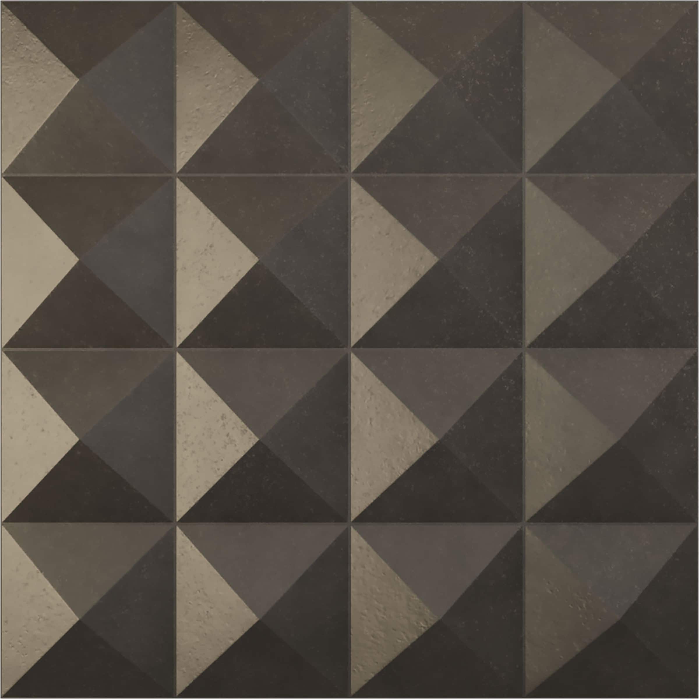 Ekena Millwork WP20X20CNDST 19-5/8-in x 19-5/8-in Embossed Paintable/Stainable Black PVC Geometric Wall Panel ( 2.67-sq ft )