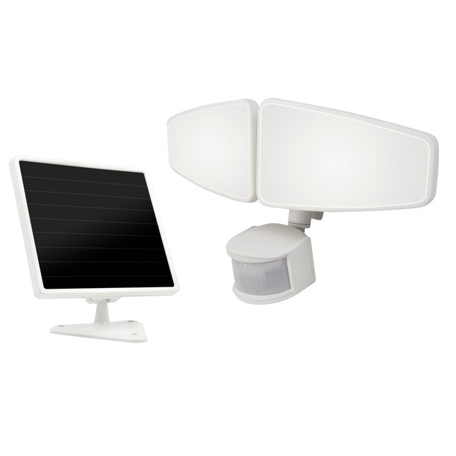 Sunforce 180-Degree 1000-Lumen Off-White Solar Integrated LED Motion-Activated Flood Light with Timer Sunforce 180-Degree 1000-Lumen Off-White Solar Integrated LED Motion-Activated Flood Light with Timer