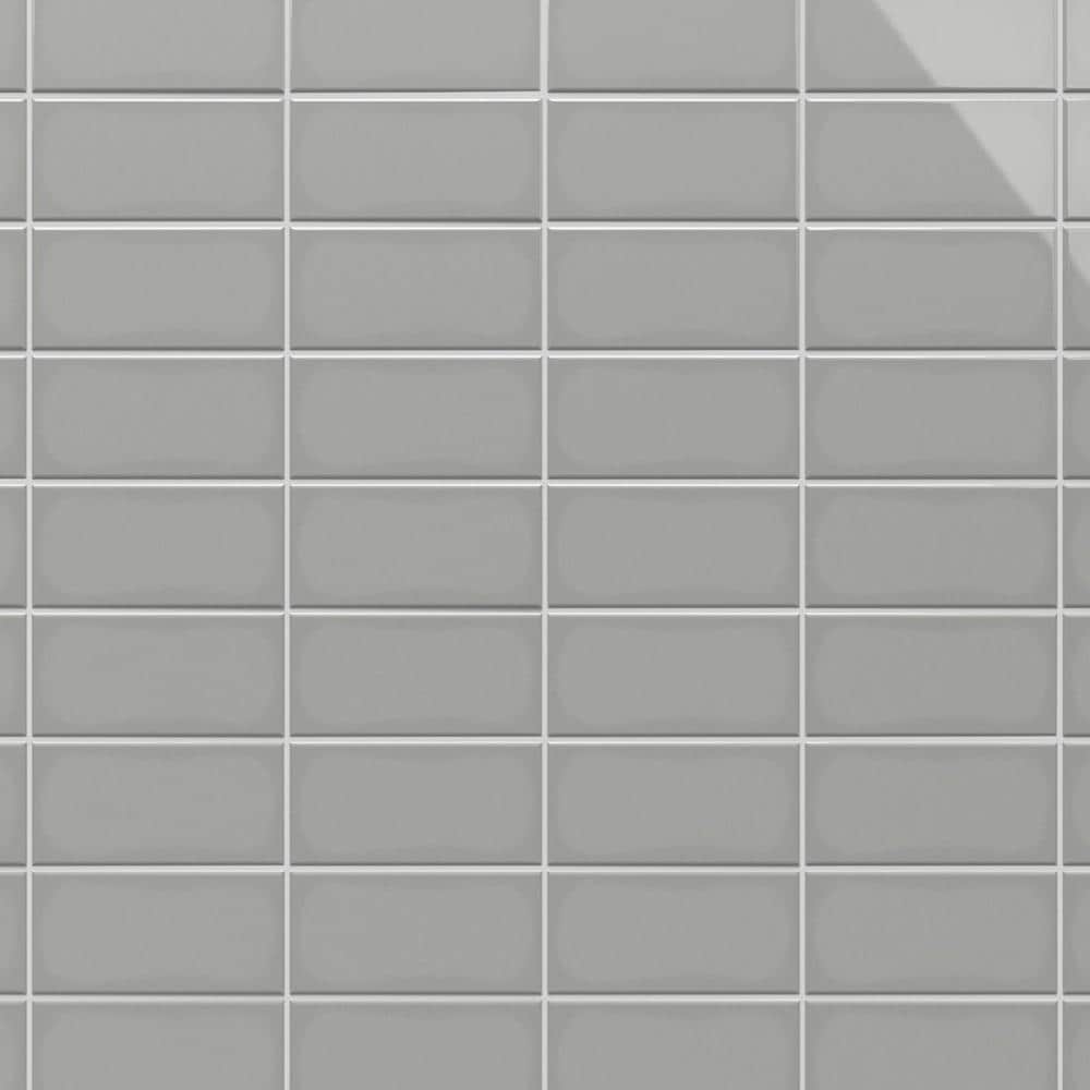 Artmore Tile EXT3RD106614 Abbey Road Gray 3-in x 6-in Polished Porcelain Subway Standard Wall Tile ( 5.32-sq ft Carton )