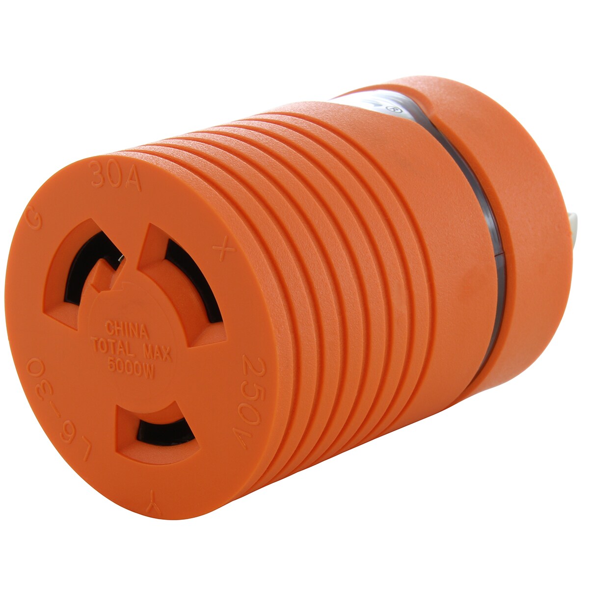 AC WORKS 30A 250V 3-Prong 6-30P Plug to 6-15/20 20A 250V HVAC/Power  tools/EV charging Adapter (Flexible W/ 20A Breaker)