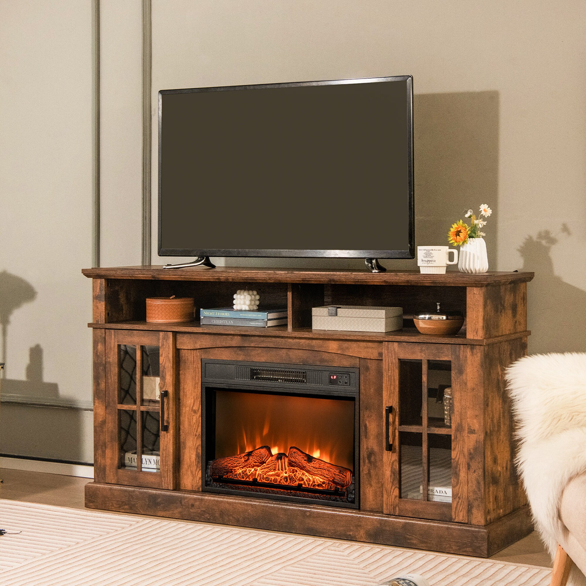 Goplus FP10194US-BK Electric-Fireplace-Fireboxes - View #9