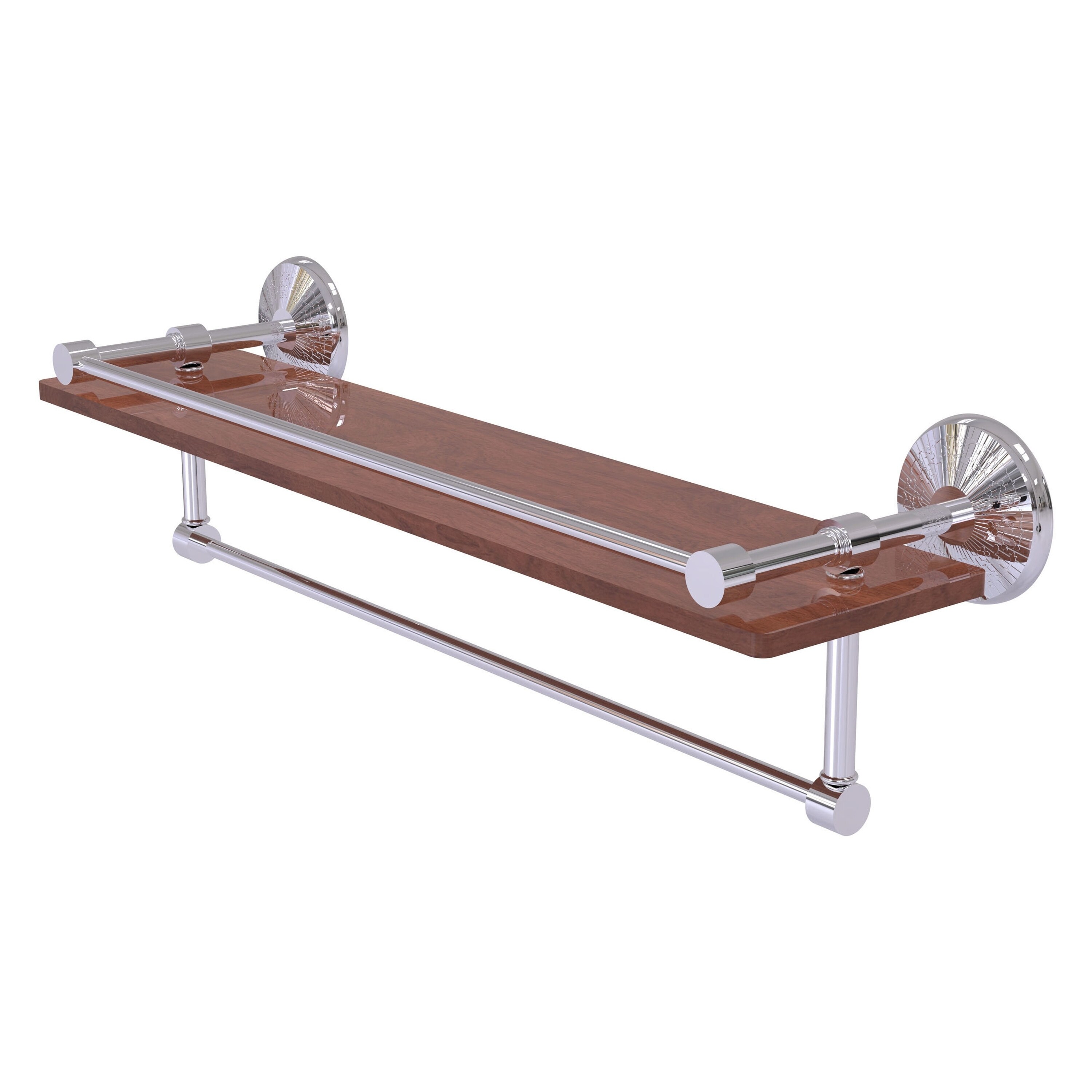 Allied Brass MC-1-22TB-GAL-IRW-PC Monte Carlo Polished Chrome Wall mount Bathroom Shelf ( 22-in x 5-in x 5-in )