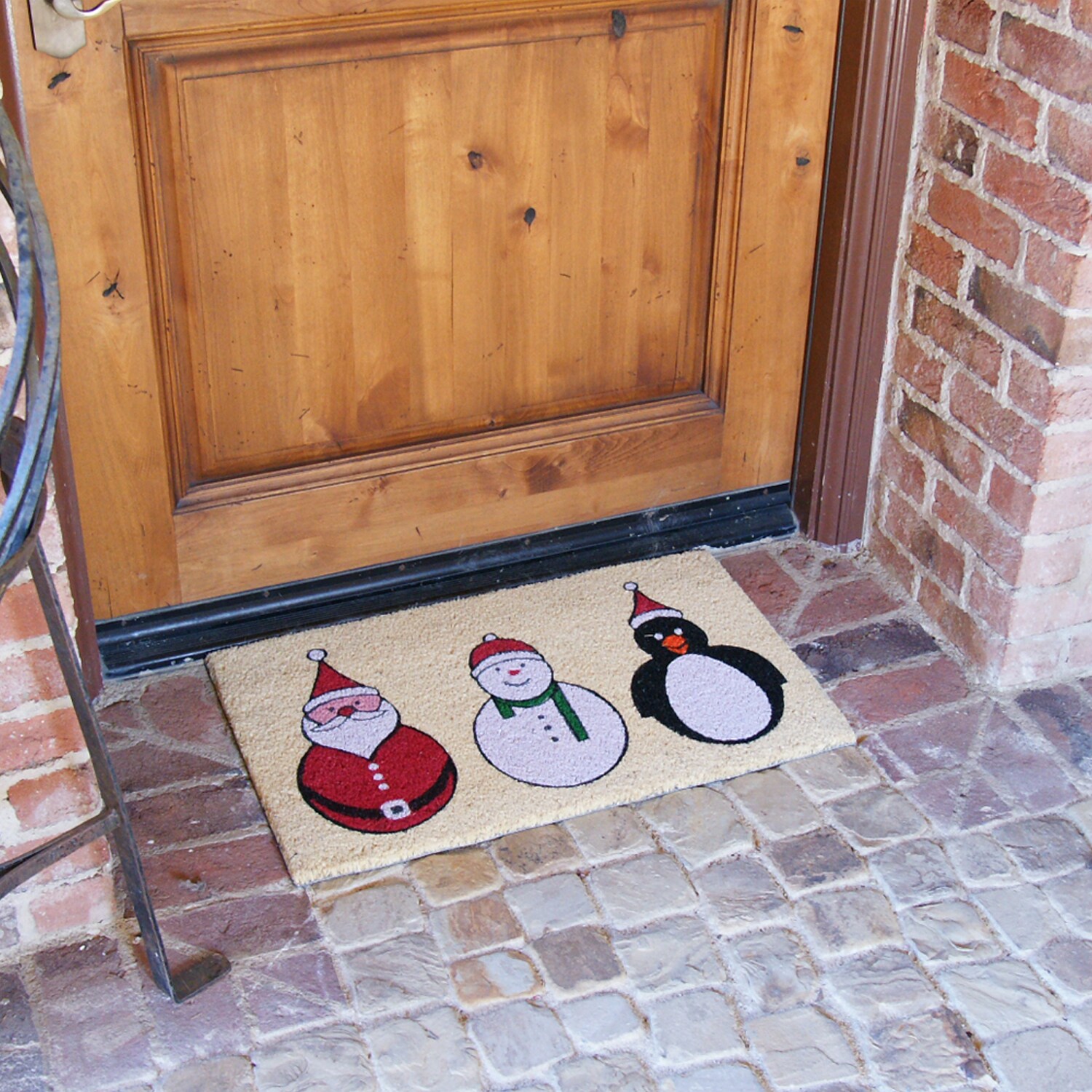 Christmas Penguin Doormat 18 X 30 