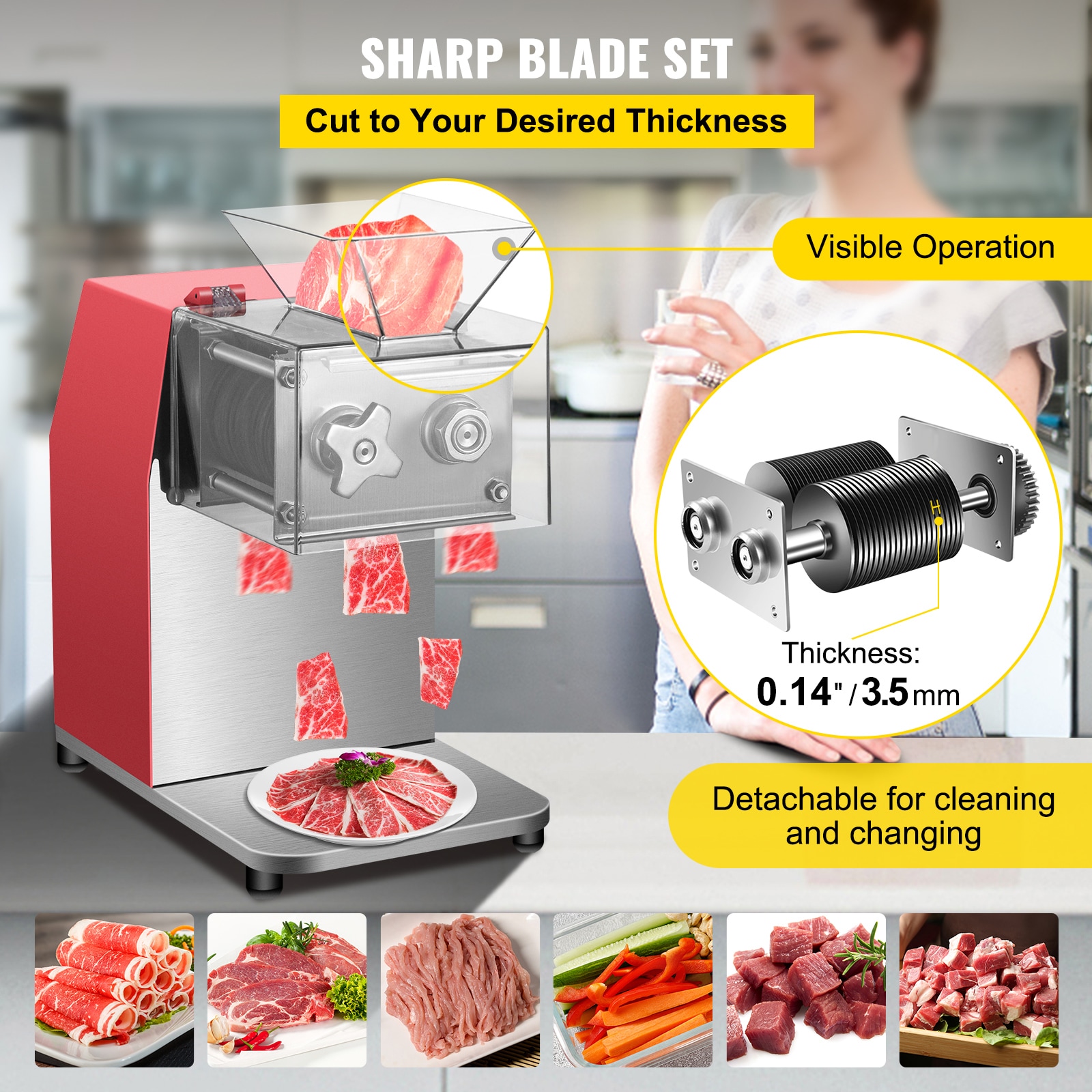 VEVOR SCXXJYQPJH3.01193V1 Food-Slicers - View #5