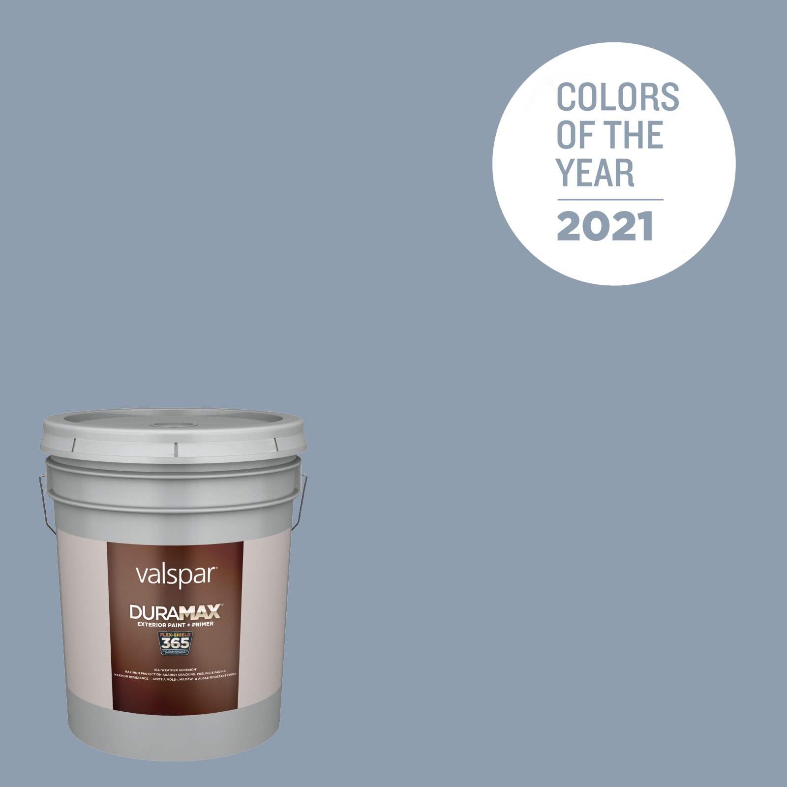 Valspar 4005-3C-91244 Duramax Satin Blissful Blue 4005-3C Latex Exterior Paint + Primer ( 5-gallon )