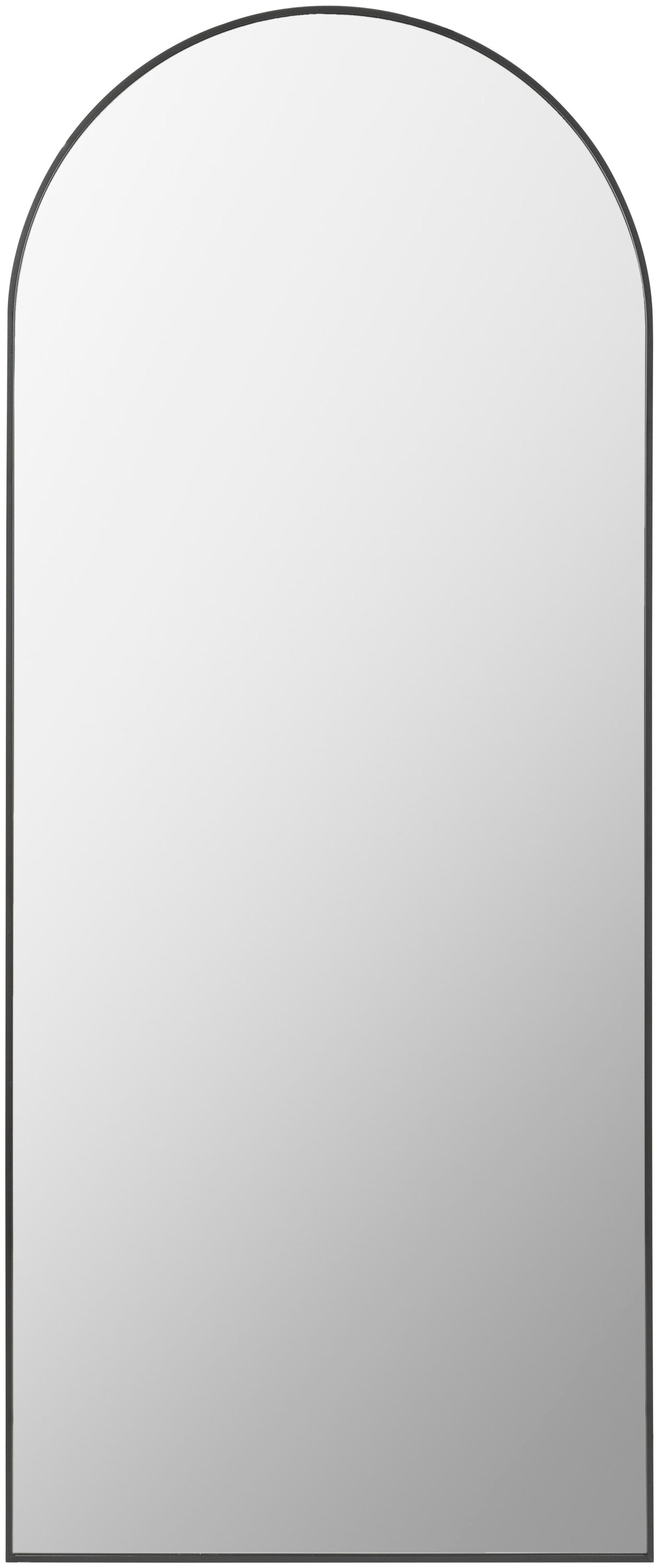 Livabliss RAY004-2867 Aranya 28-in W x 67.0-in H Arch Black Framed Wall Mirror