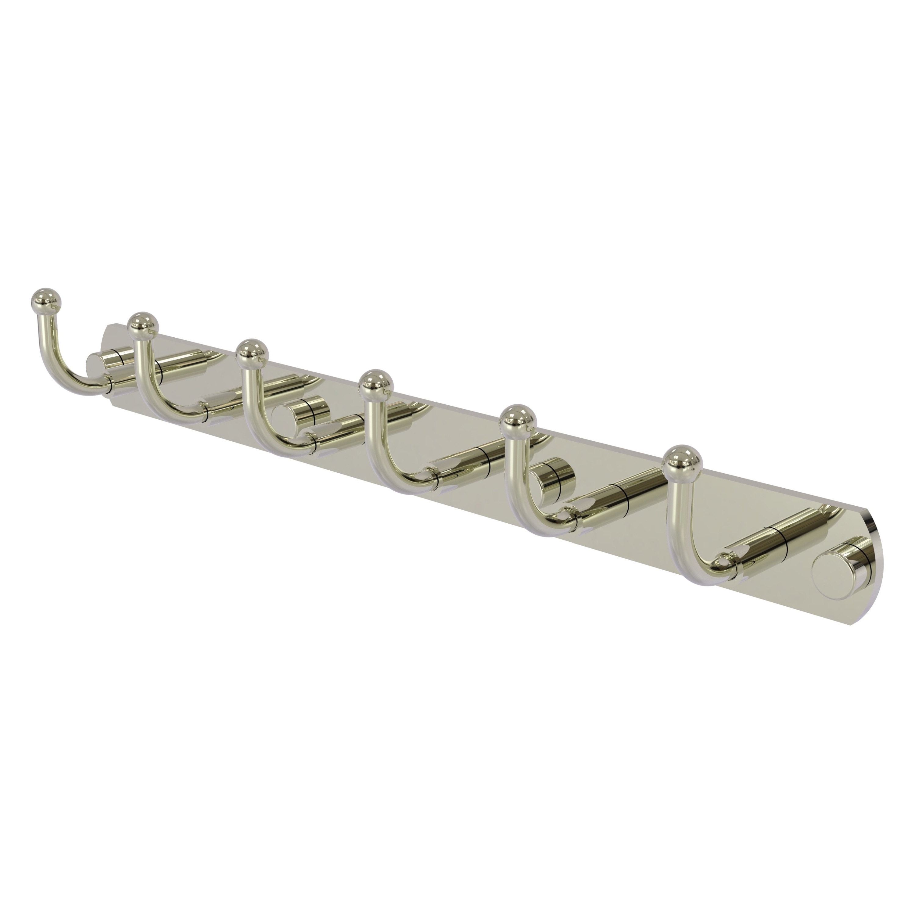 Allied Brass 1020-6-PNI Skyline Polished Nickel 6 -Hook Wall mount Towel Hook