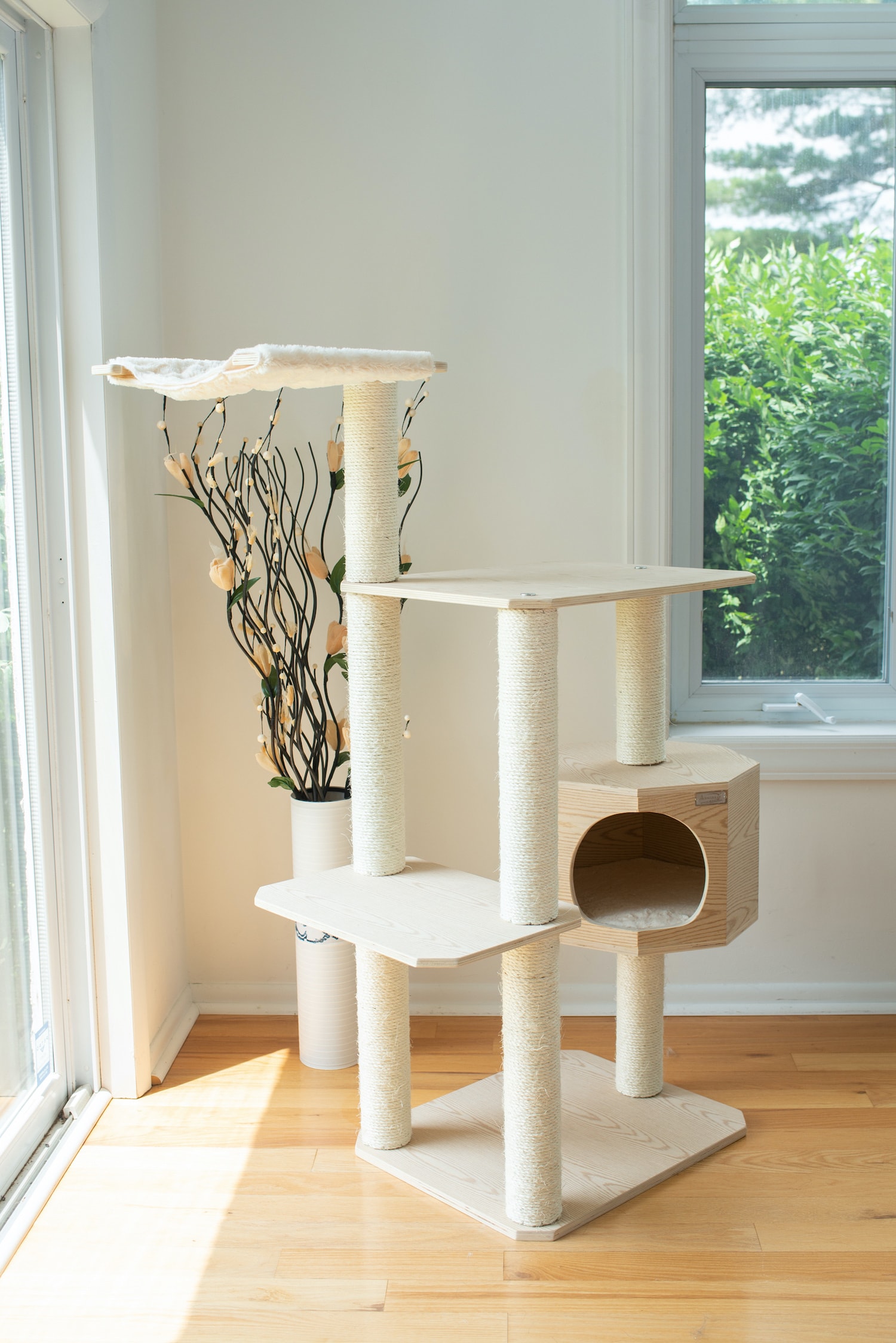 Armarkat Real Wood S5402 54-in X 32-in Cat Tree In The Cat Trees 