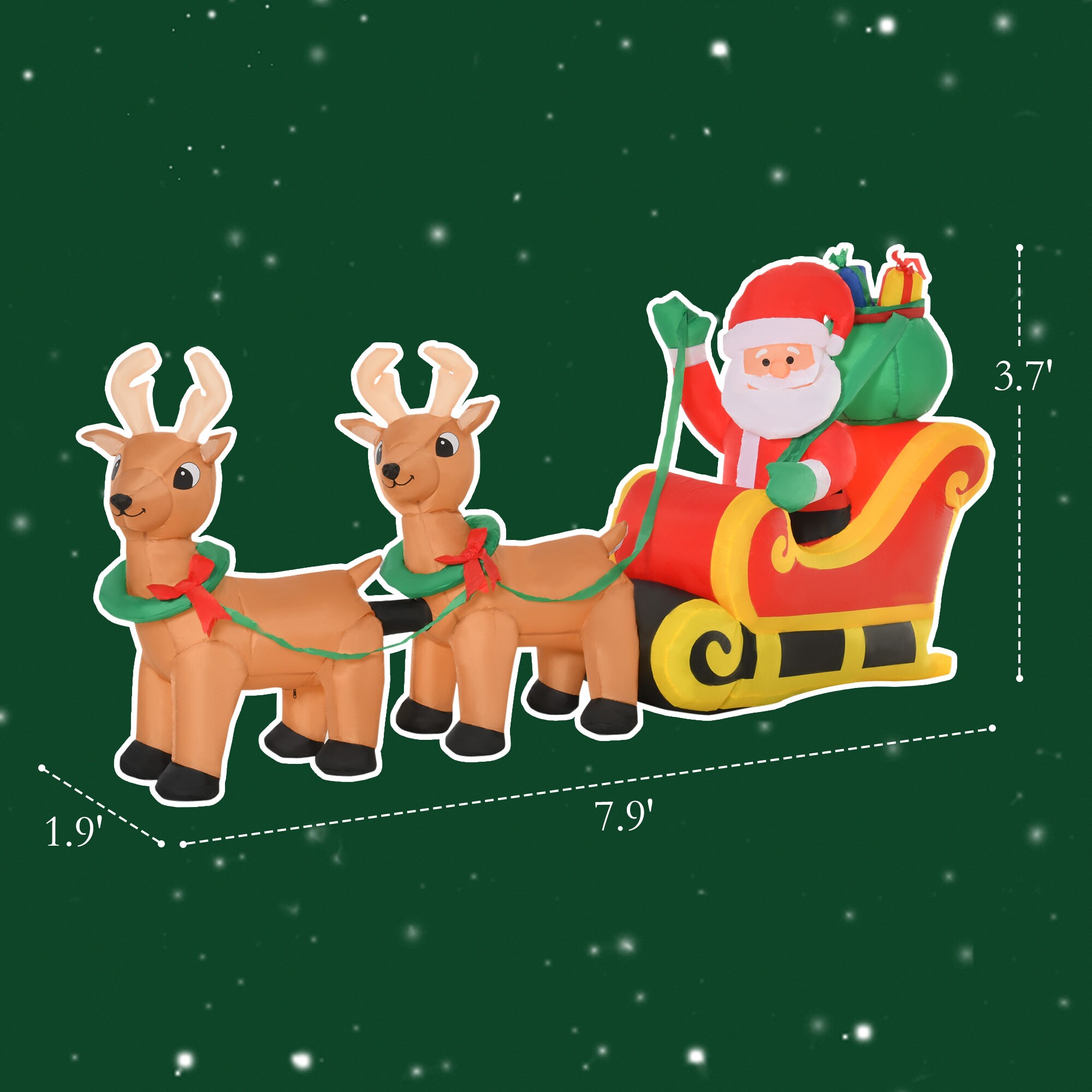 HomCom 844-372V80 Christmas-Inflatables - View #3