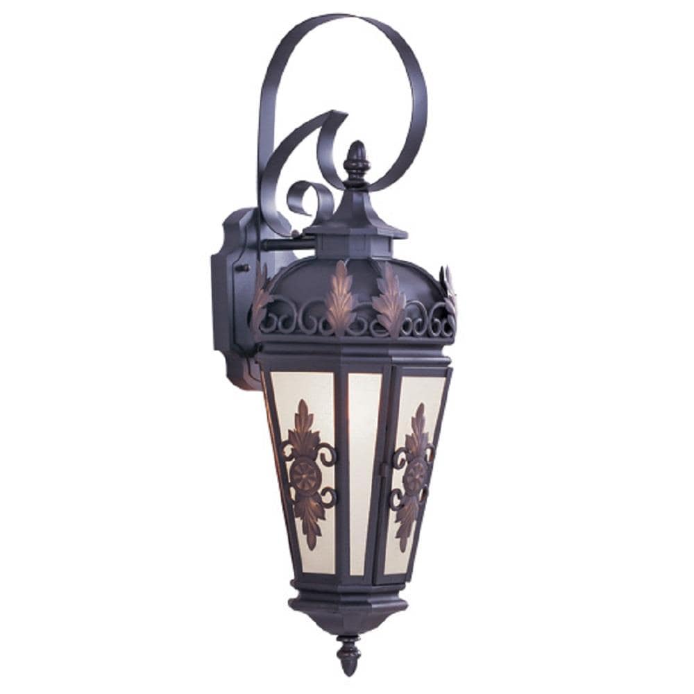 Livex Lighting 2192-07 Berkshire 1 -Light 26-in H Matte Bronze Hardwired Outdoor Wall Light