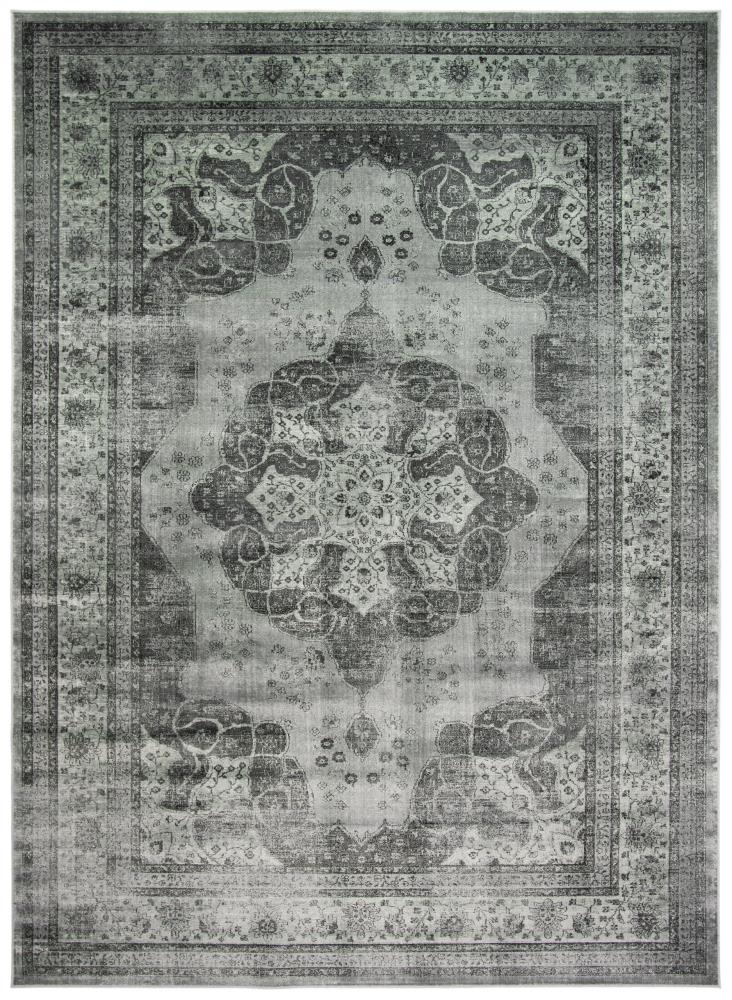 Safavieh VTG158-770-10 Vintage Kerman 10 x 14 (ft) Loomed Synthetic Gray/Multi Rectangular Indoor Distressed/Overdyed Vintage Area rug