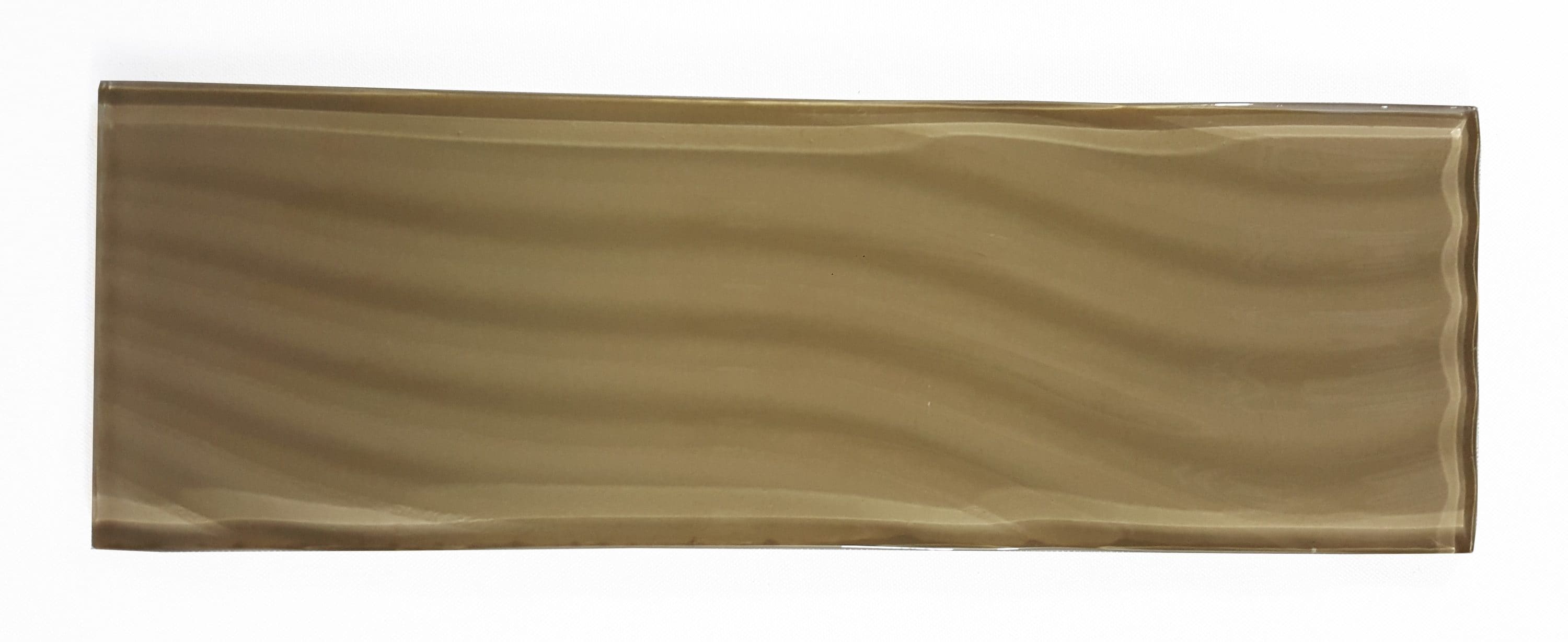 Abolos LWSPAC0412-SE-SAMP Sample- Pacific Light Brown/Glossy 4-in x 12-in Glossy Glass Subway Floor and Wall Tile