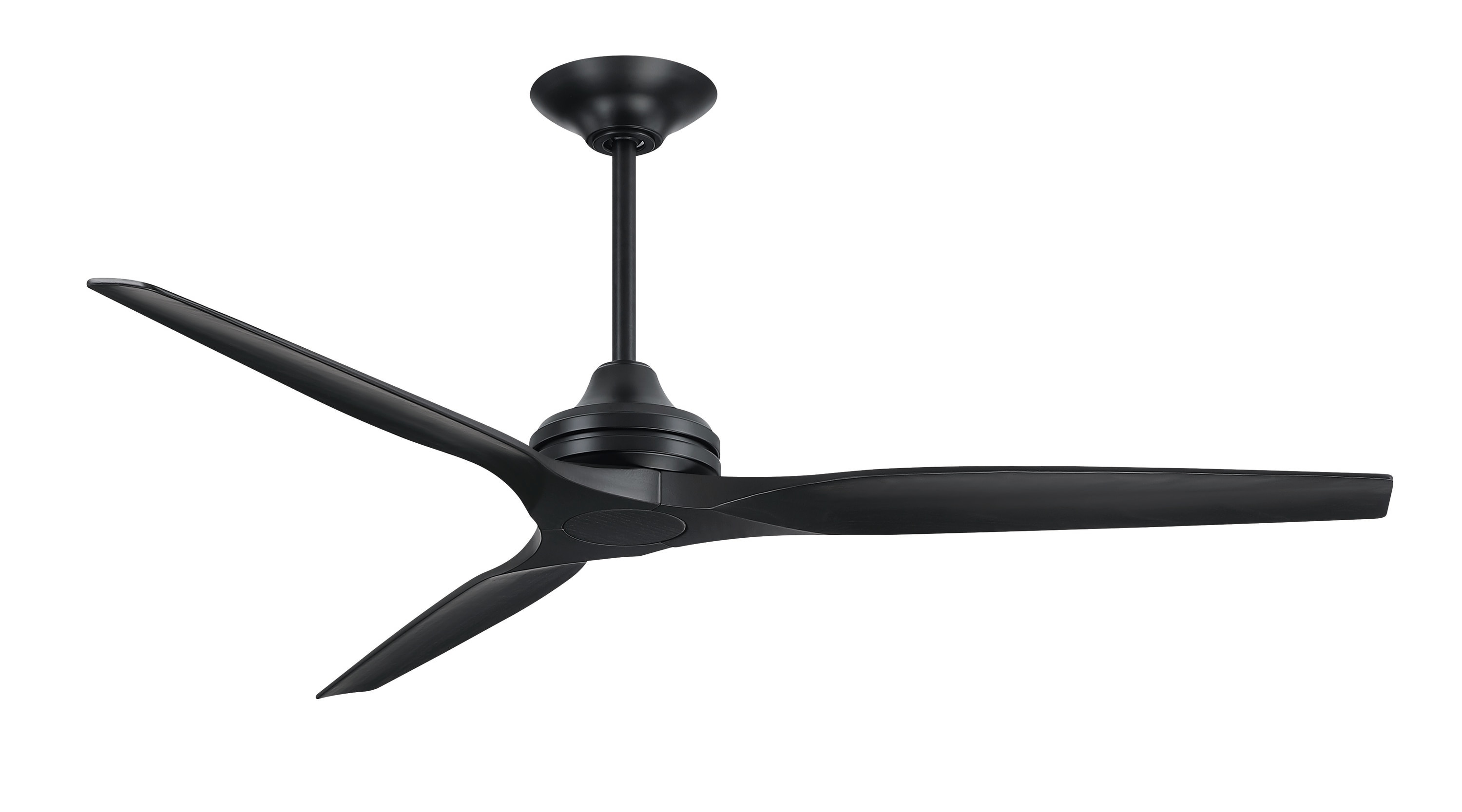 Fanimation FPD6721BBL-64BL Spitfire 64-in Outdoor Smart Black with Black Blades Propeller Ceiling Fan Light Kit Compatible - Remote Included ( 3 -Blade )