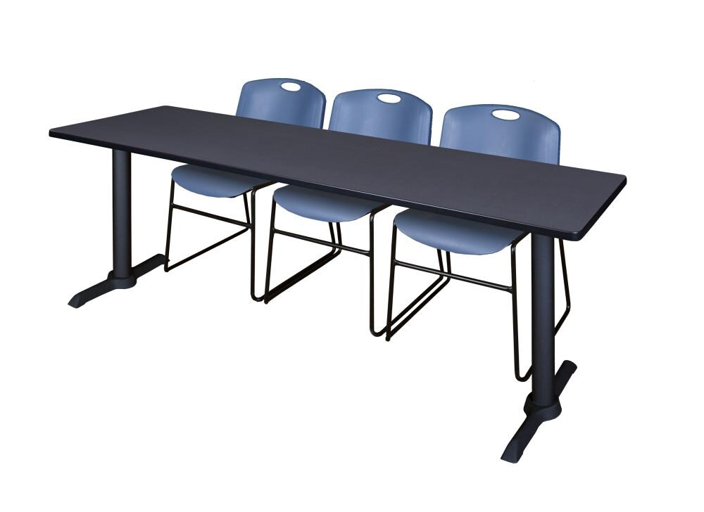 Regency MTRCT8424GY44BE Training Gray 4-Person Training Table (84-in W x 29-in H)