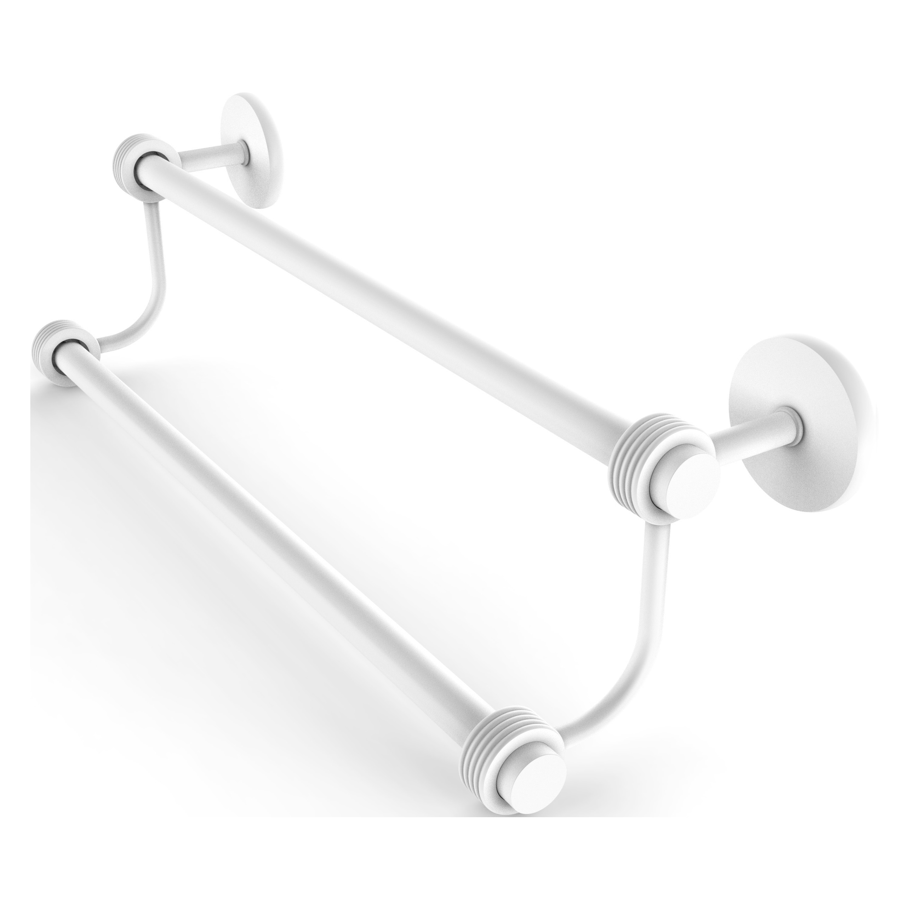 Allied Brass 7272G/36-WHM Satellite Orbit Two 36-in double Matte White Wall mount Double Towel Bar