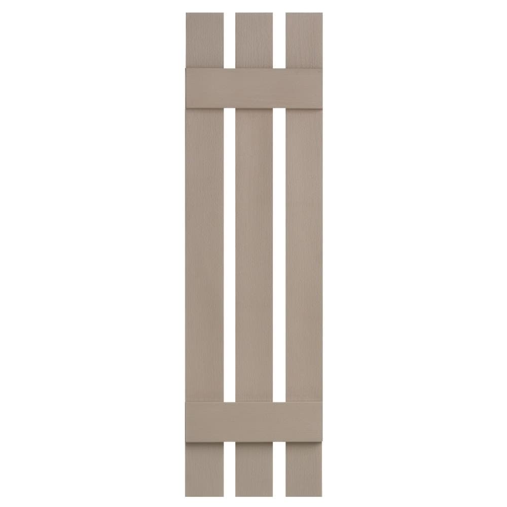 Alpha VNBB3S39SA 12.38-in W x 39-in H Sandstone Board and batten Spaced Exterior Shutters ( 2 -Pack )