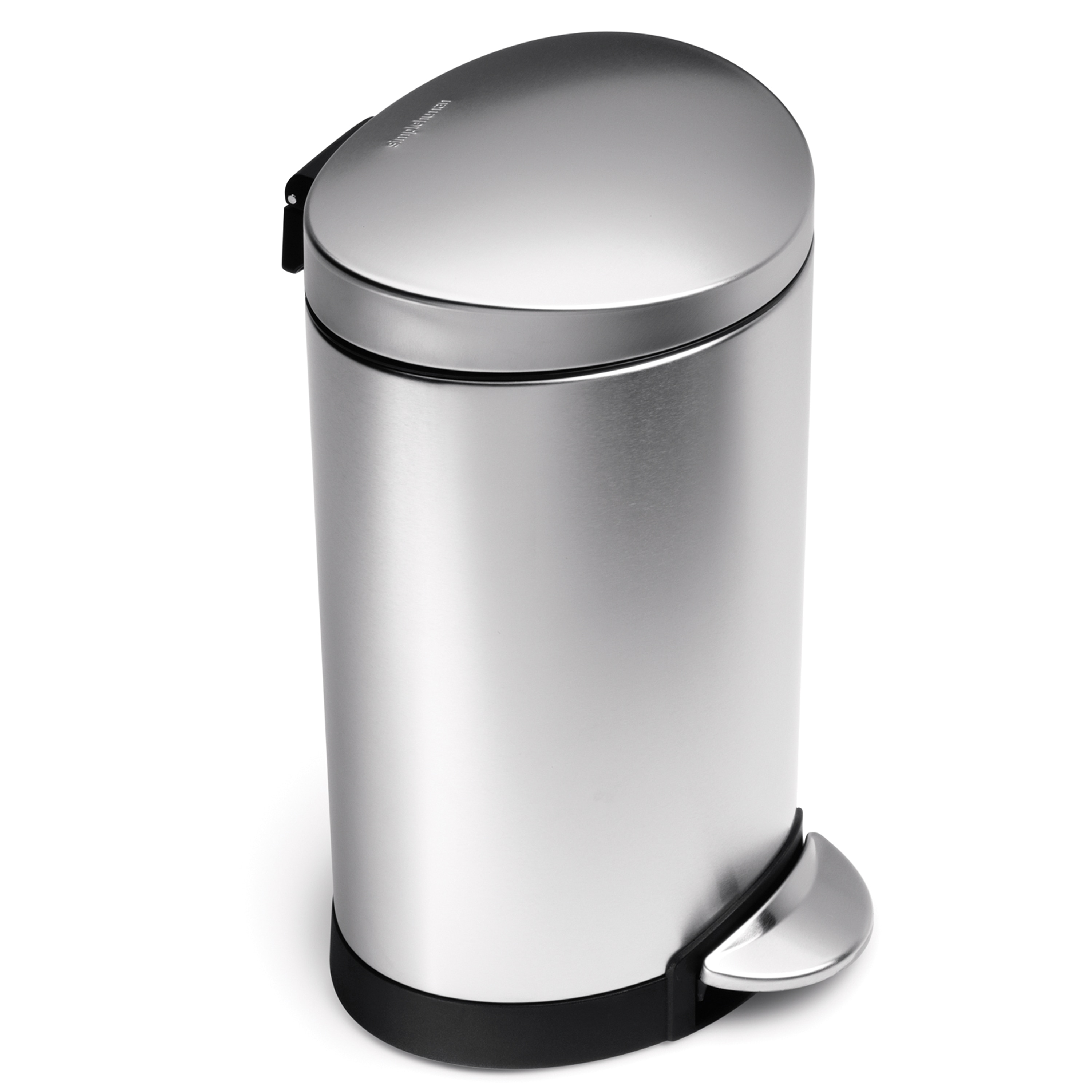 simplehuman 1.19-Gallons White Steel Touchless Trash Can with Lid Outdoor  in the Trash Cans department at