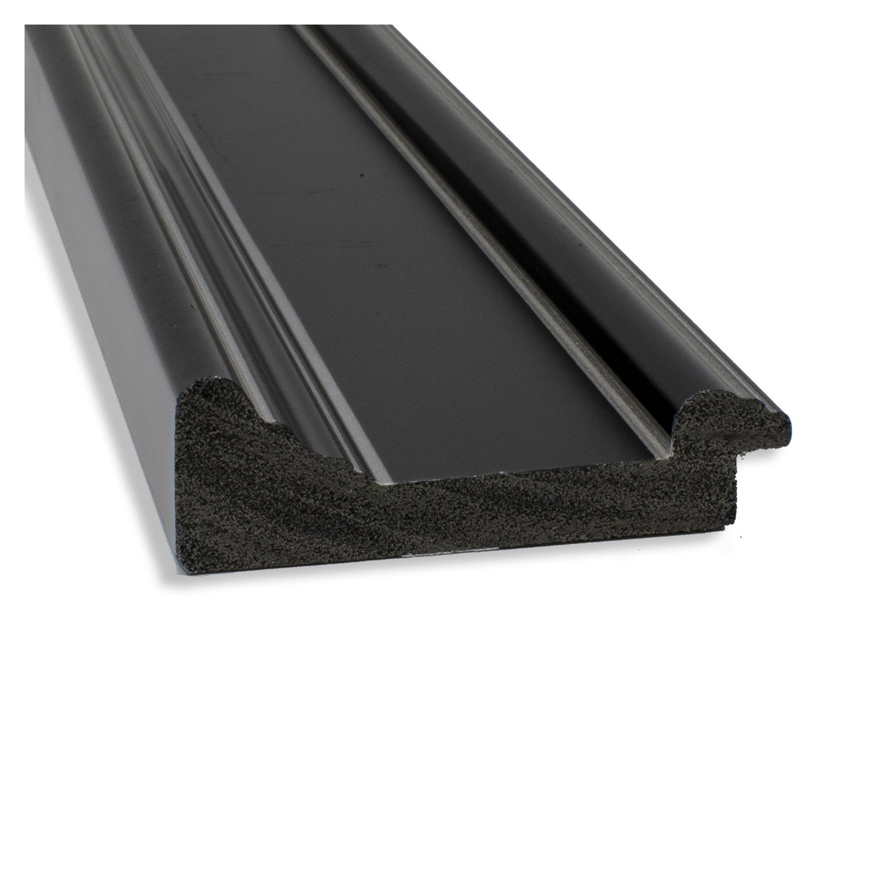 Ridge Black Silver-Edged 29.75" x 23.75" Rectangular Polystyrene Framed Wall Mirror