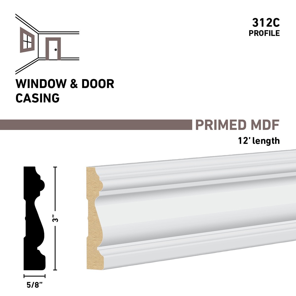 RELIABILT 312C-MDF12 Window-Door-Trim - View #3