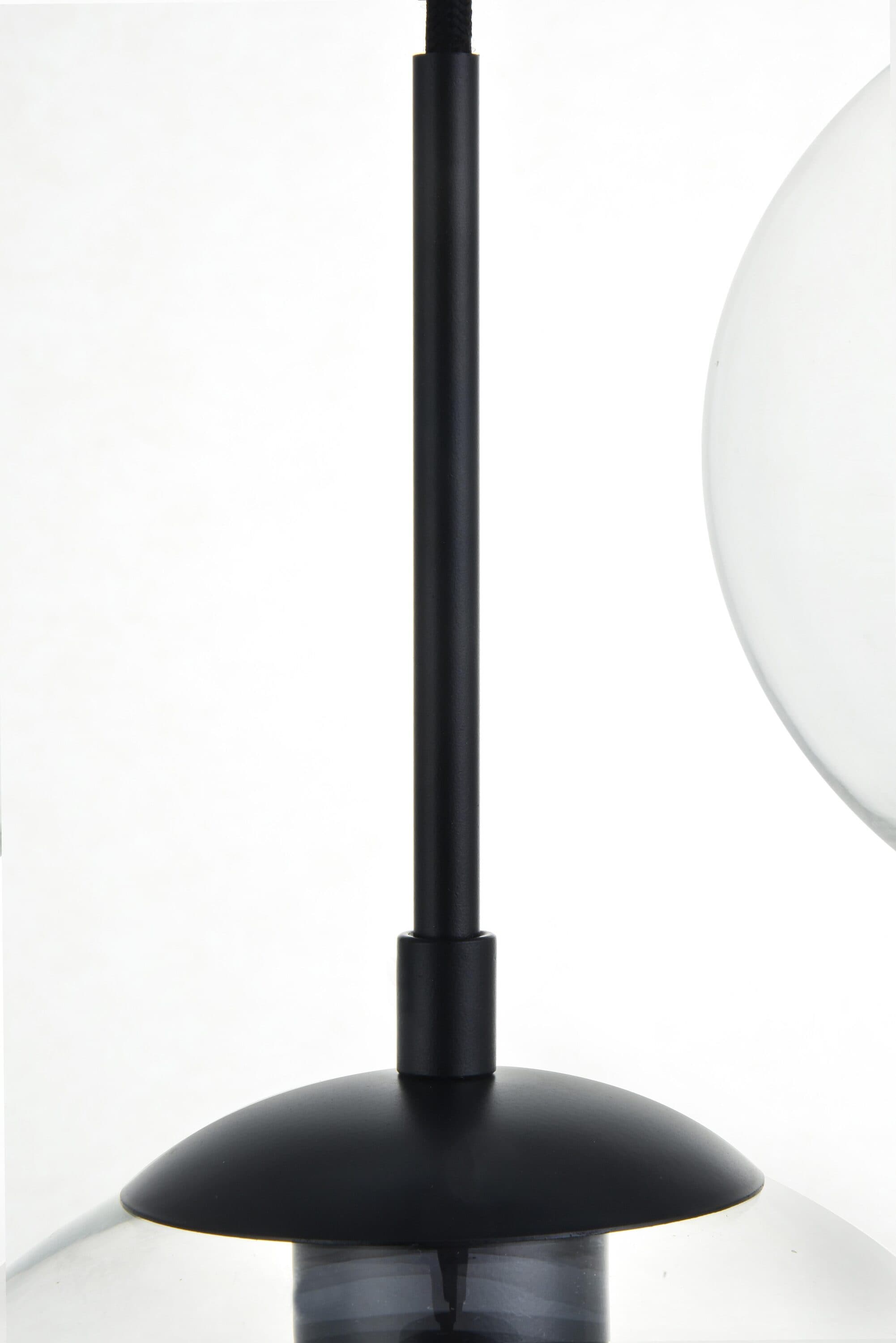 Baxter 3-Light Black Pendant with Clear Glass Shades