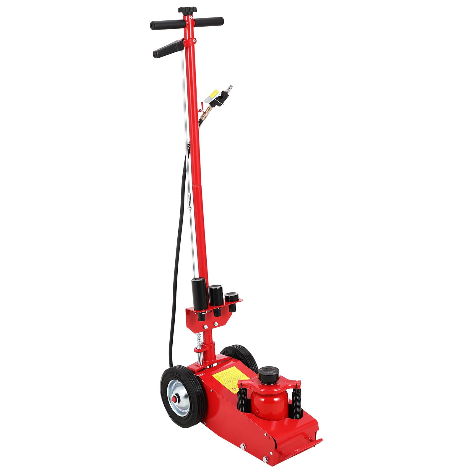 GarveeLife 30 Ton (66000 LBS) Air Hydraulic Floor Service Jack Heavy-Duty Steel Service Jack with Adjustable Handle Red