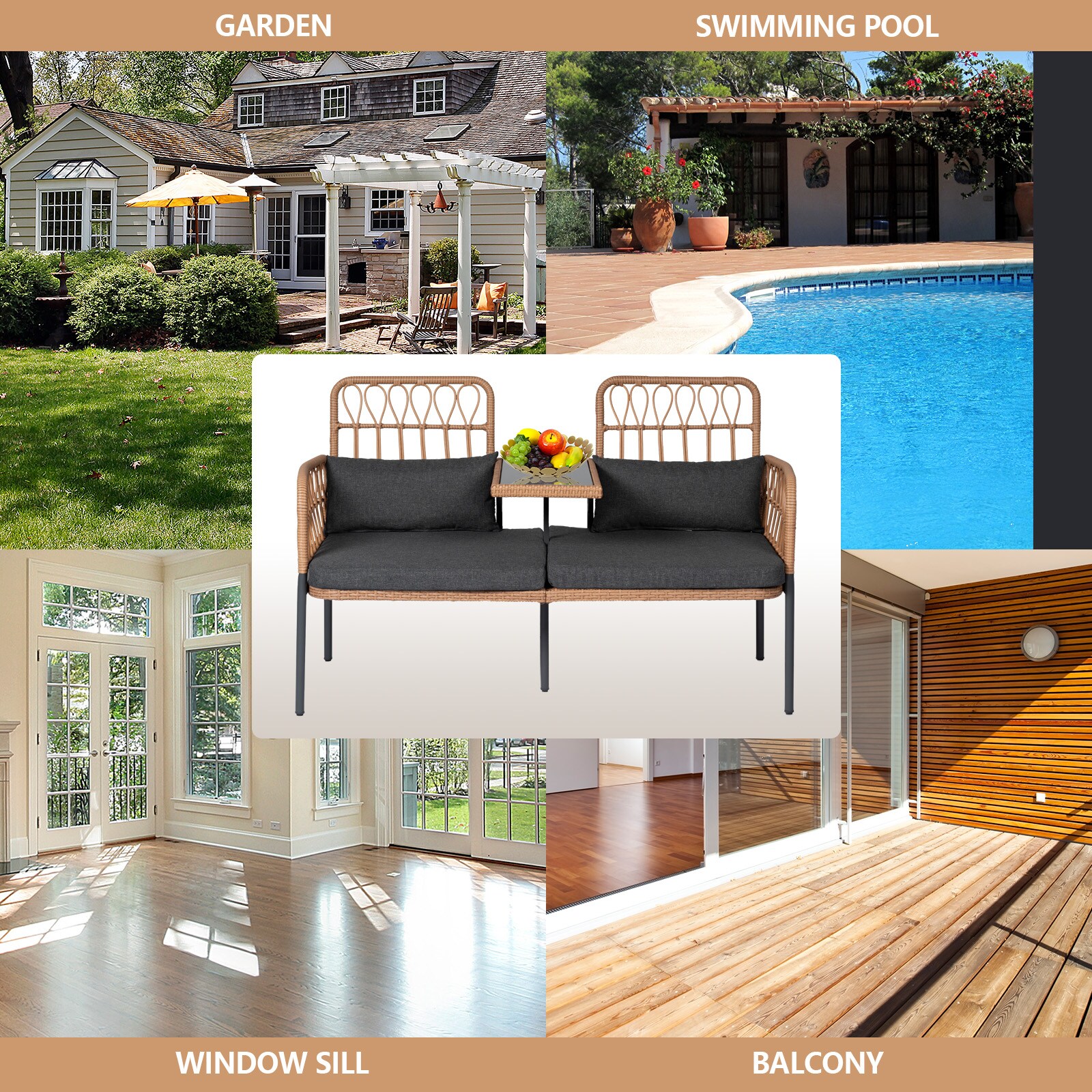 Grearden ZHST025-GY Patio-Conversation-Sets - View #9