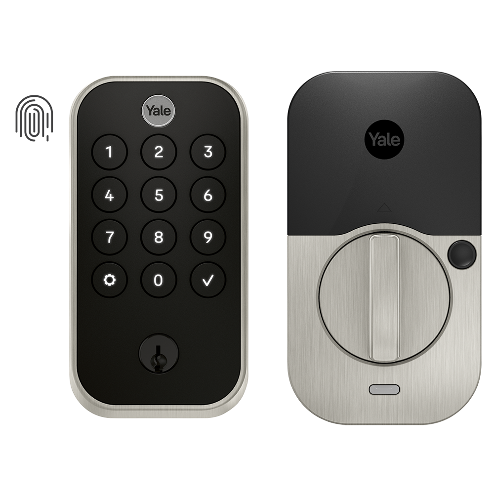 Yale YRD410-F-BLE-619 Assure Lock 2 Satin Nickel Smart Lock Electronic Deadbolt Bluetooth and Fingerprint Keypad