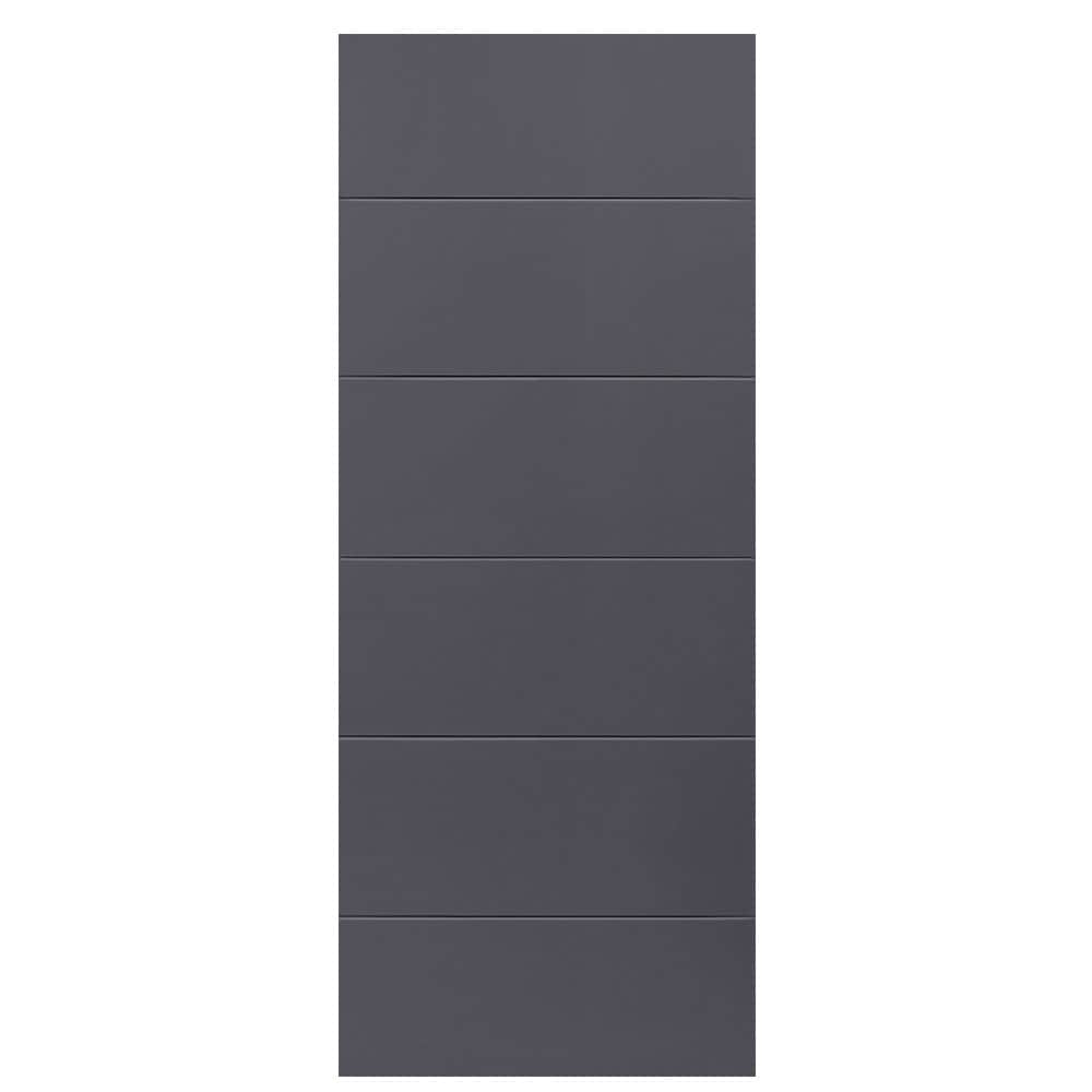 Masonite 1446550 Melrose 32-in x 80-in Slate Flush Smooth Hollow core Prefinished Molded composite Slab Door