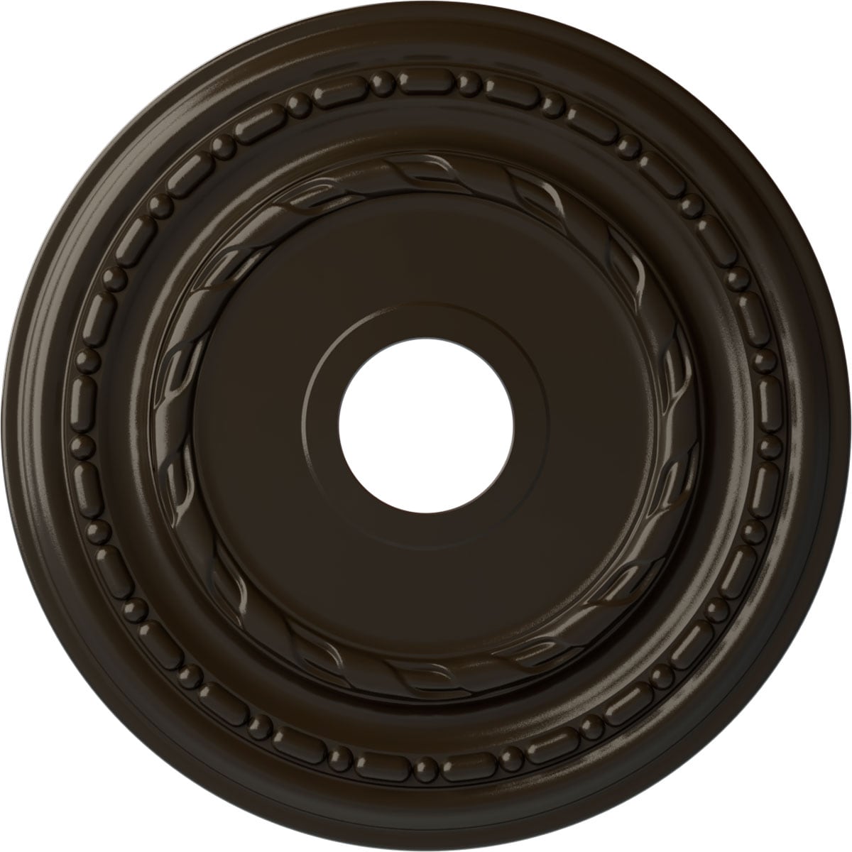Ekena Millwork CM17DUSHF Dublin 17.875-in W x 17.875-in L Painted Stone Hearth Polyurethane Whole Ceiling Medallion