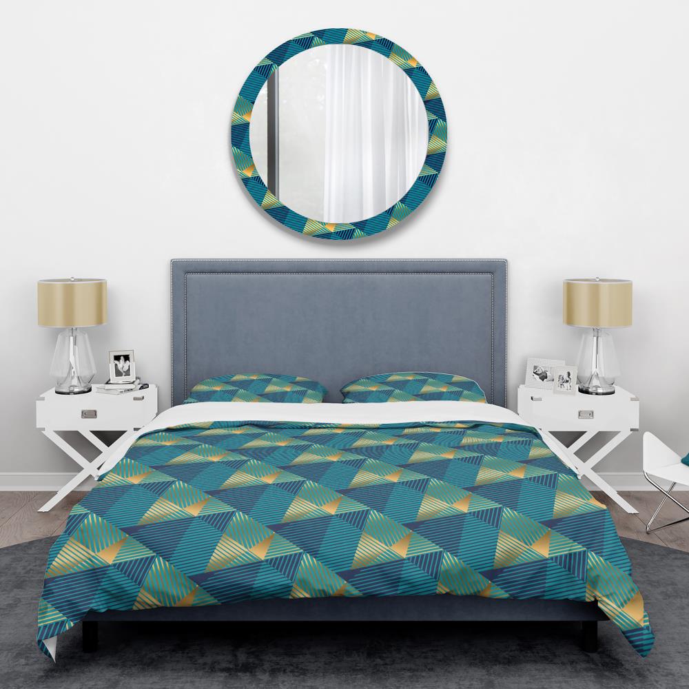 Designart BED24613-K 3 -Piece Blue King Duvet cover Set