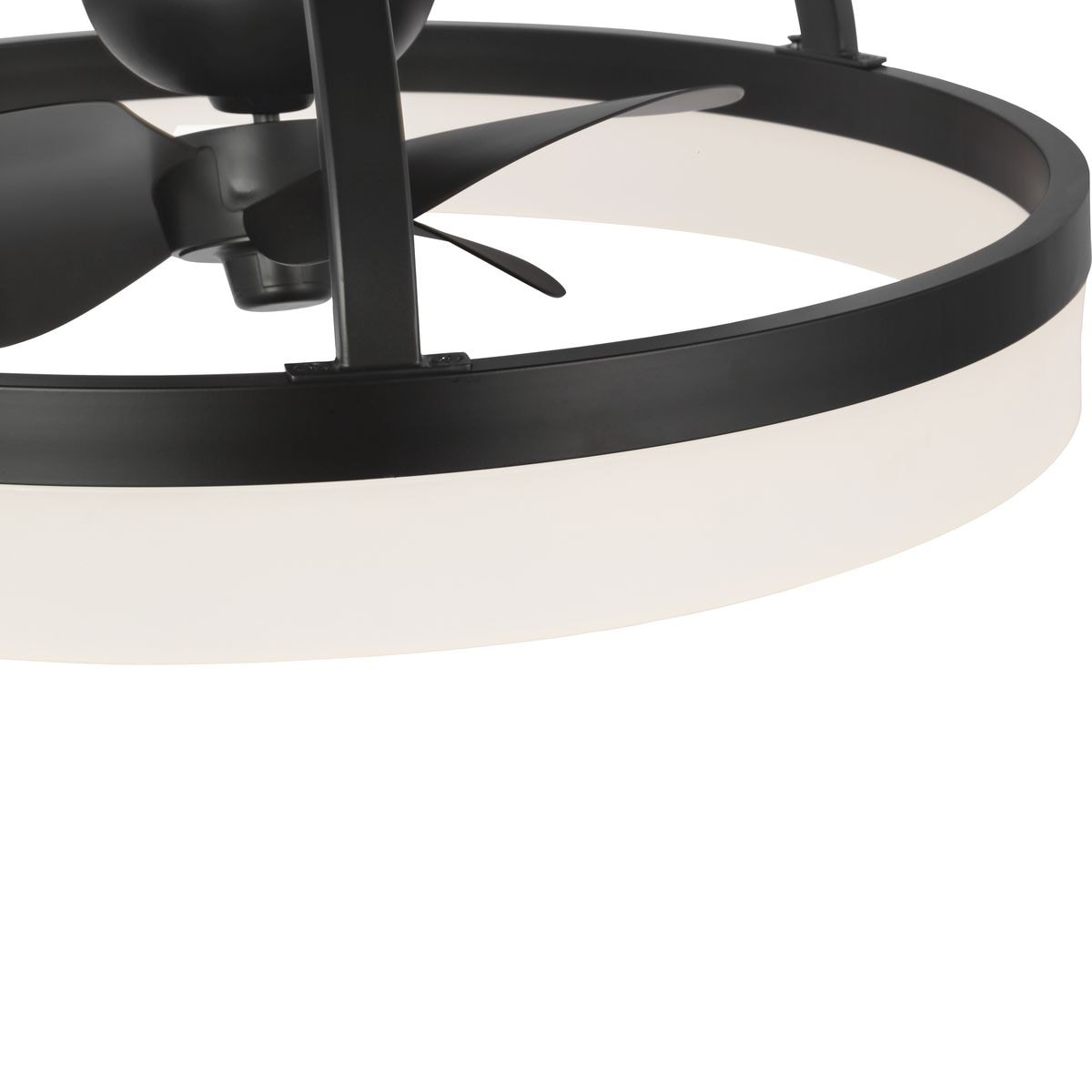 Matte Black 20" LED Ceiling Fan with Remote and Light