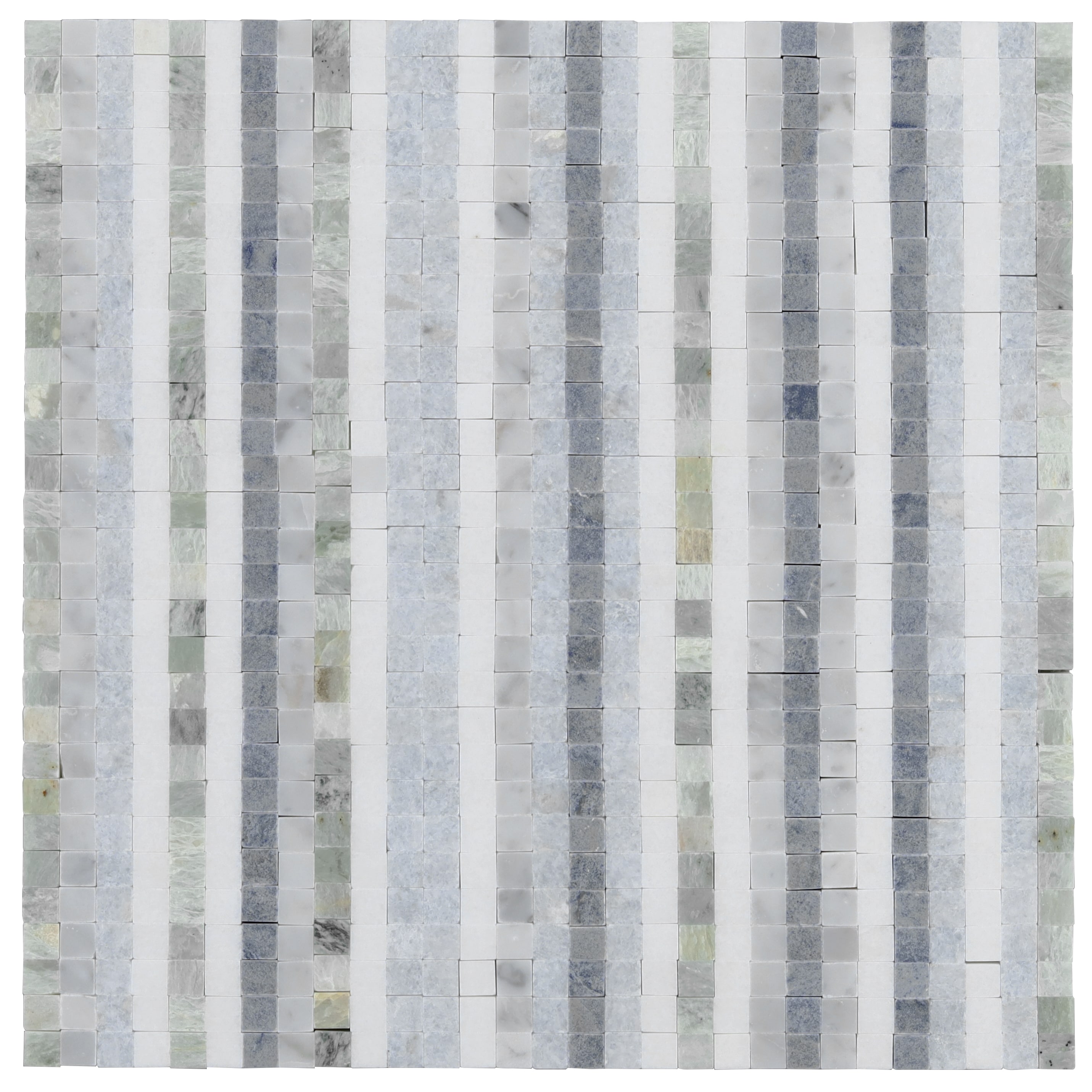 Sky Blue 12" x 12" Polished Marble Mosaic Tile