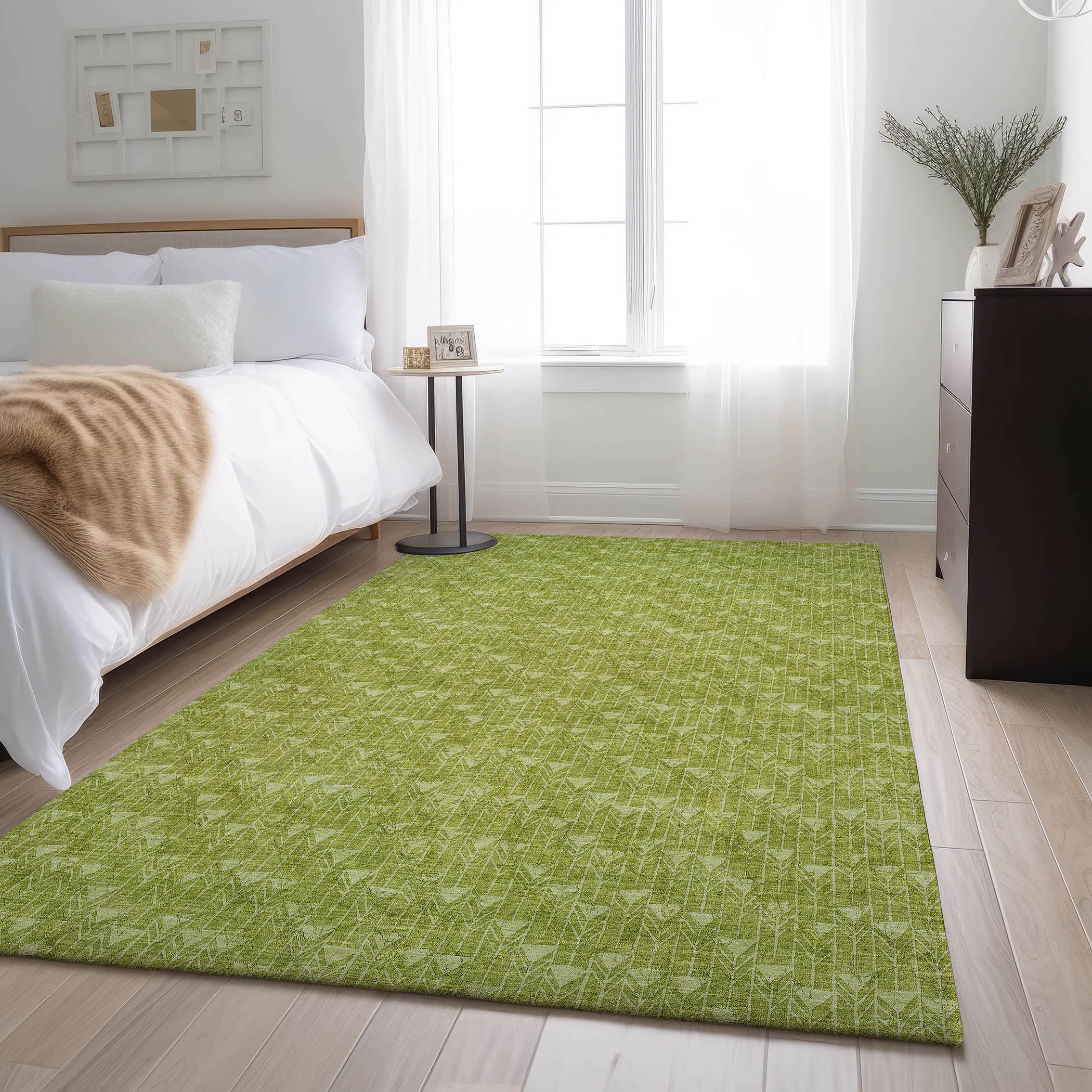 Addison Rugs AMF543BU20X30 Mayfield AMF543BU 2 x 3 (ft) Loomed Polyester Blue Rectangular Indoor Geometric Machine washable Area rug