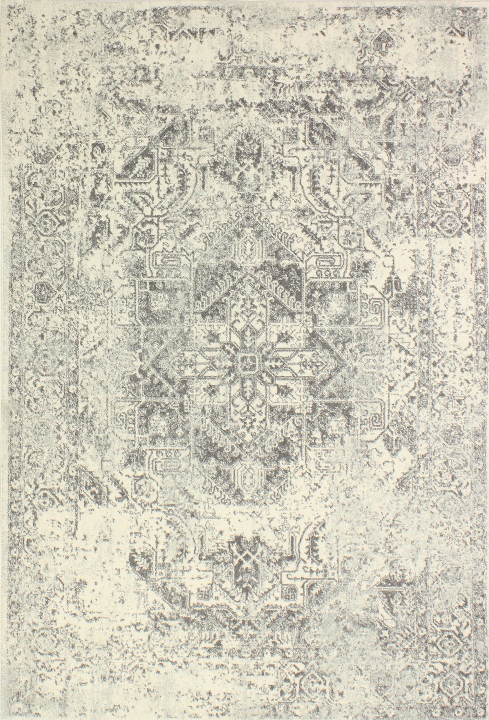 Bashian 649652247175 5 X 8 (ft) Ivory/Grey Indoor Abstract Oriental Area Rug