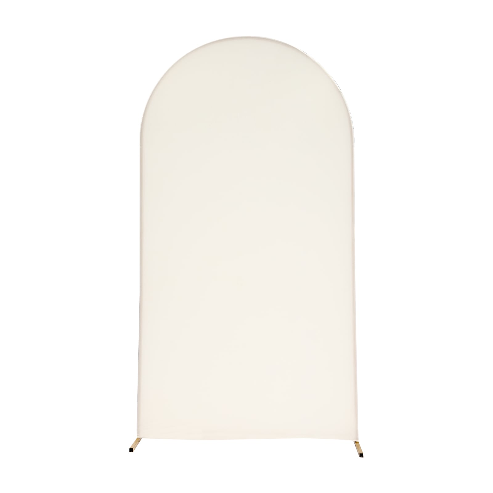 CNCEST YLJHKT-001300 3.94-ft W x 7.22-ft H Arched Beige Background with Gold Arch Steel Garden Arbor