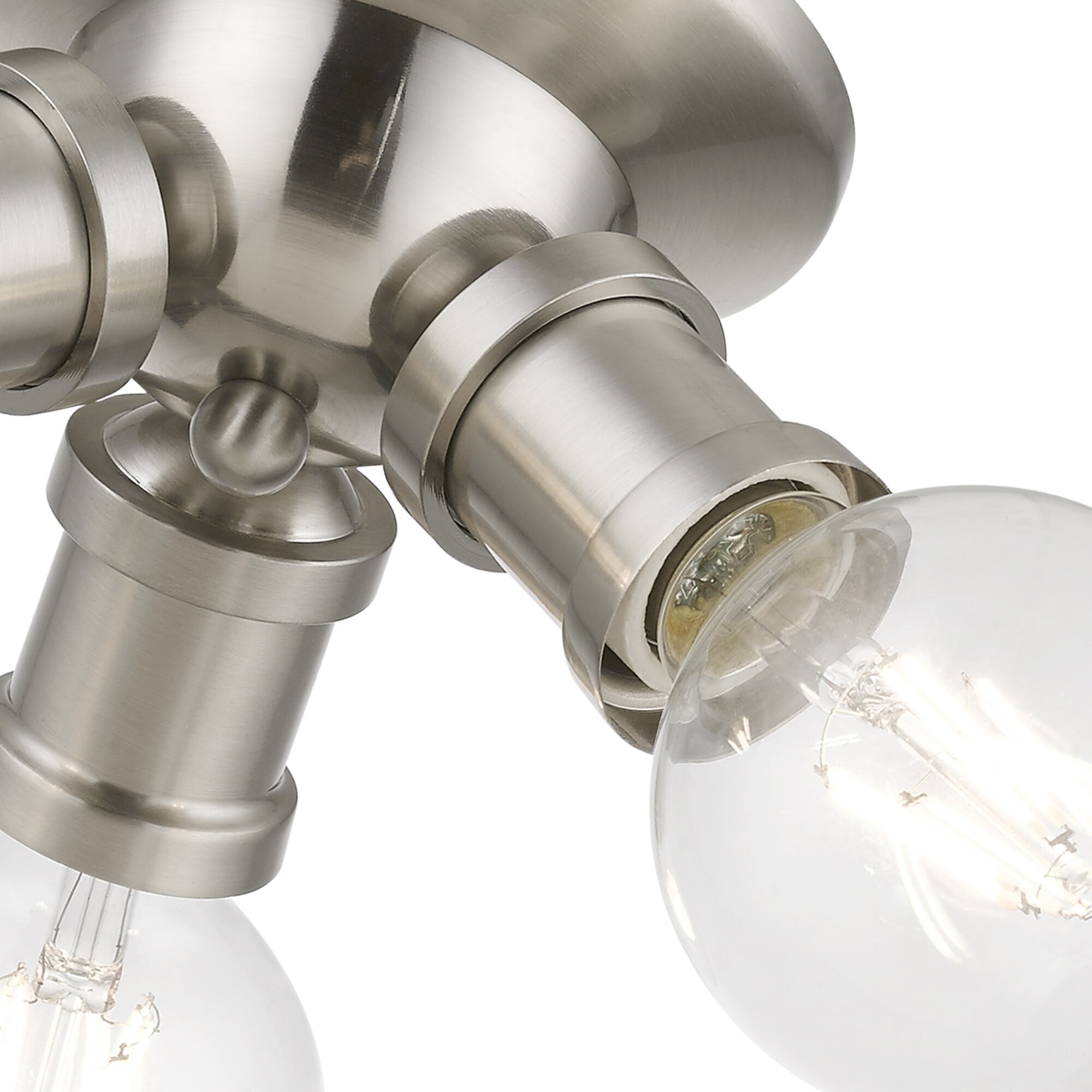 Lansdale 7" Brushed Nickel 3-Light Transitional Flush Mount