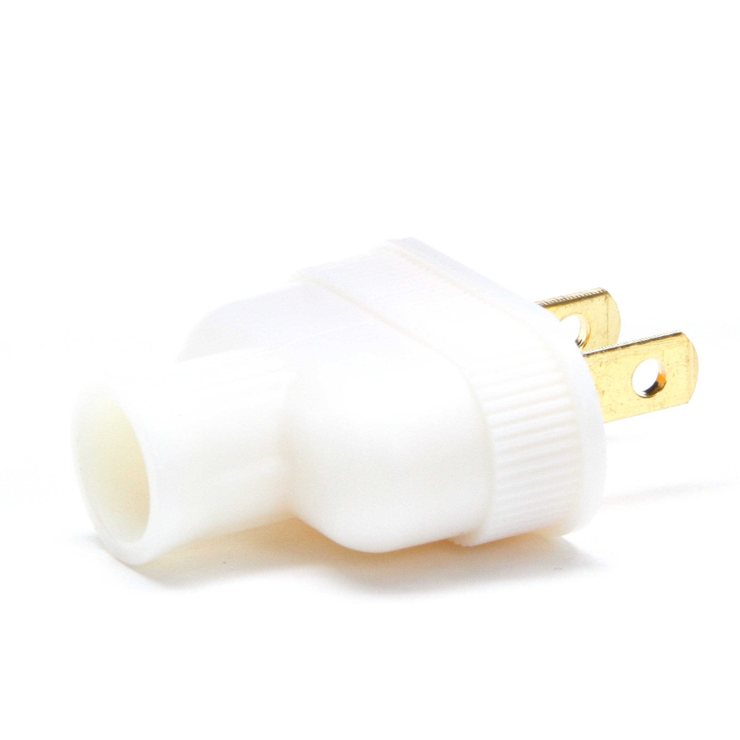 GE 25511 Grounded Plug in Power Switch, White