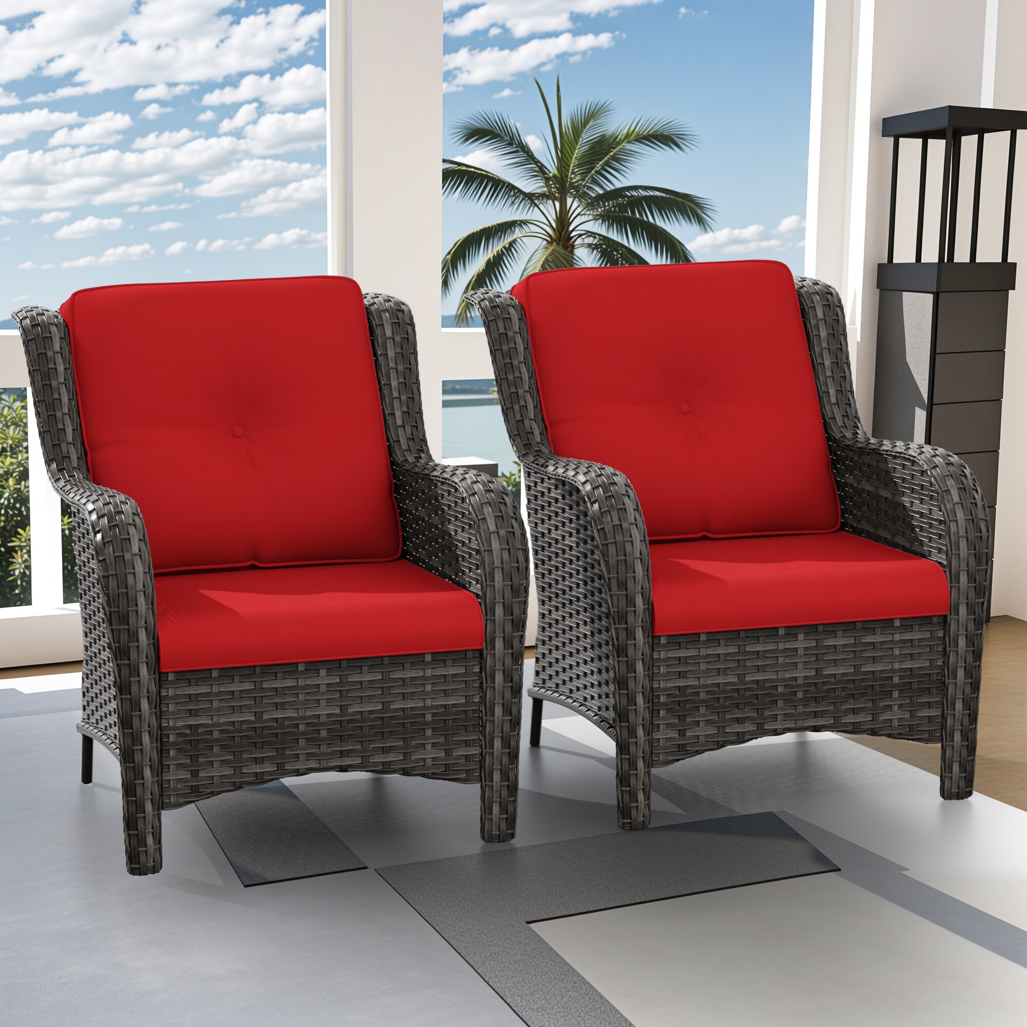 Gardenbee HGL-M08-RED Patio-Chairs - View #7