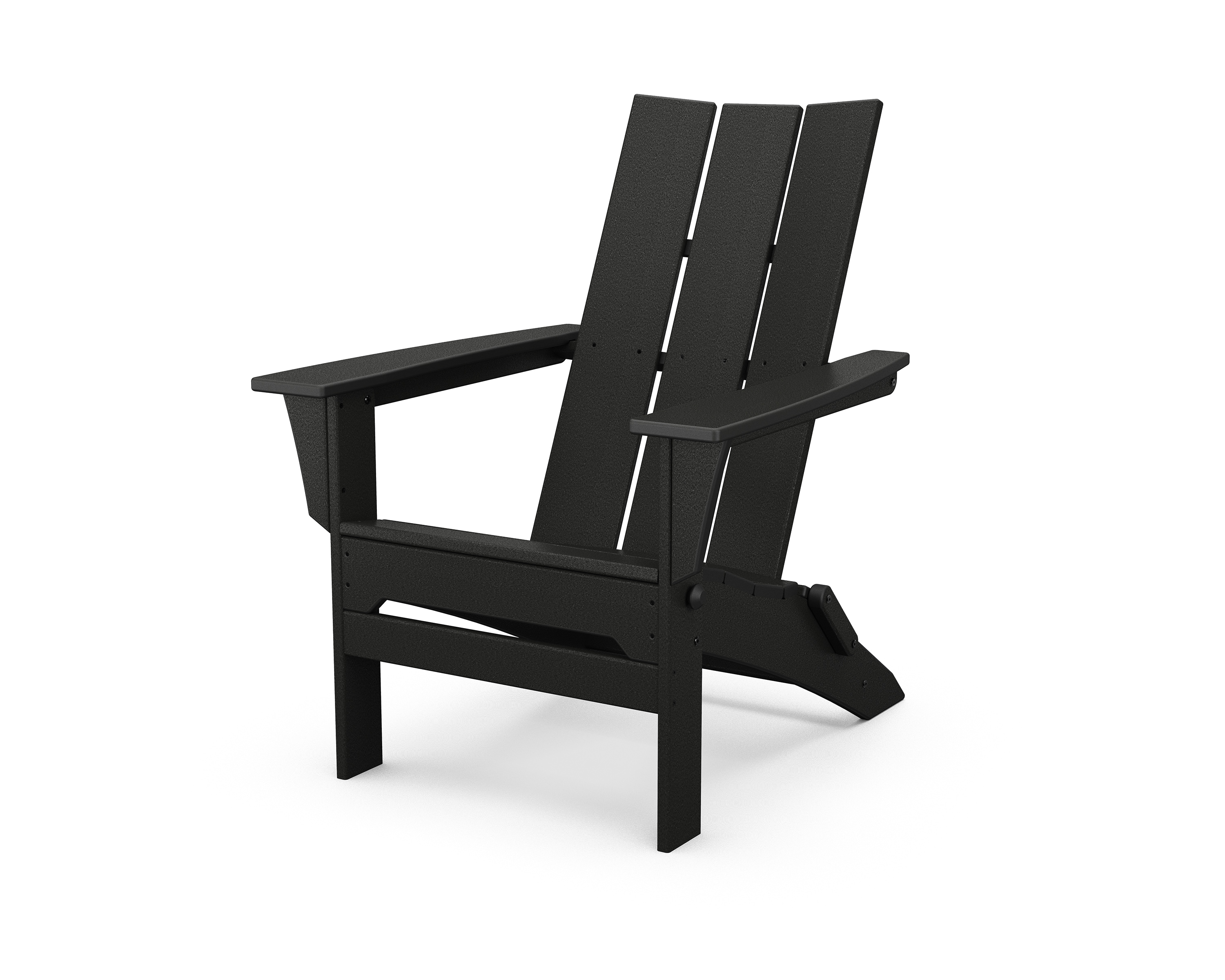 Trex Outdoor Furniture Seaport Charcoal Black Hdpe Frame Stationary Adirondack Chair s with Solid Seat