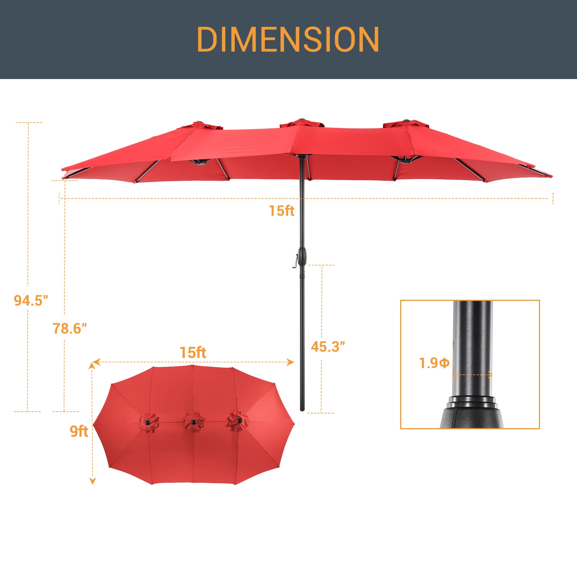 ACEGOSES LW-MK-460RD-B Umbrellas-2 - View #7