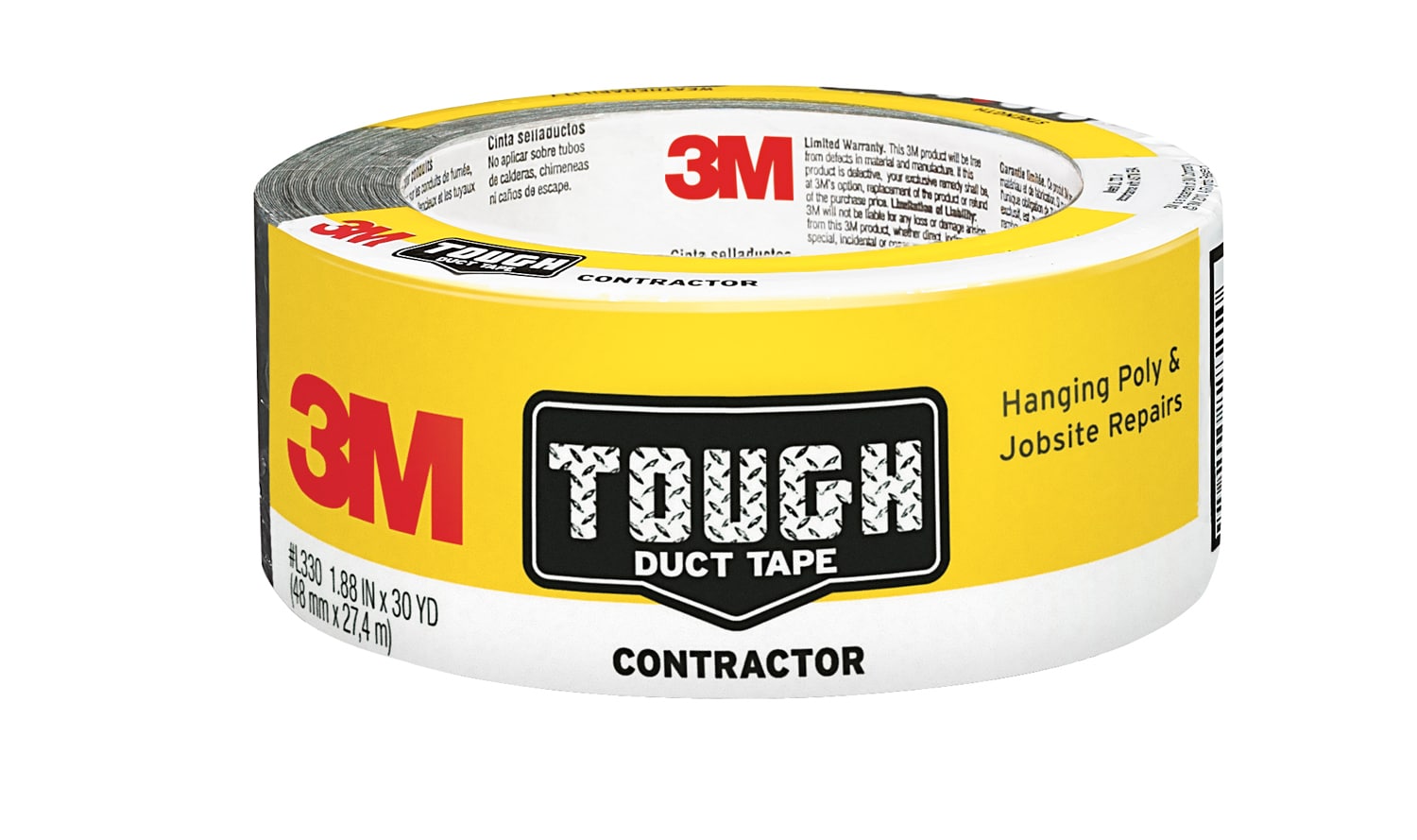 3M Super Tough Extreme Hold Black Rubberized Duct Tape 1.88-in x