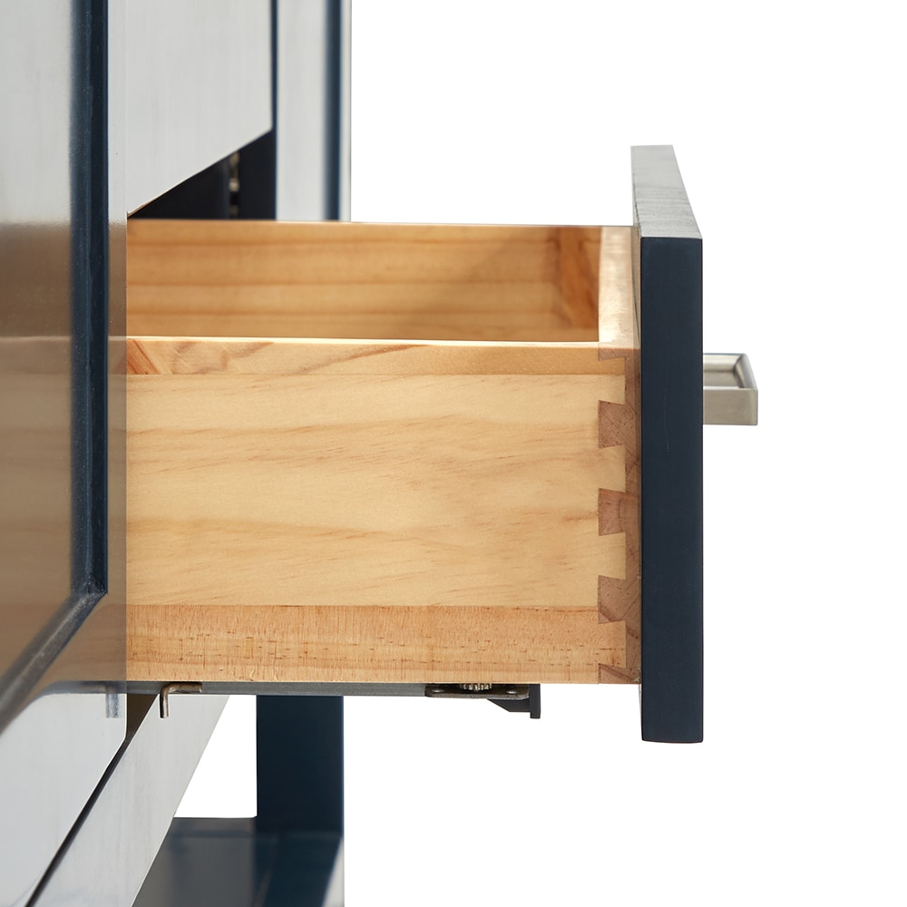 Midnight Blue 72" Double Freestanding Solid Wood Bathroom Vanity