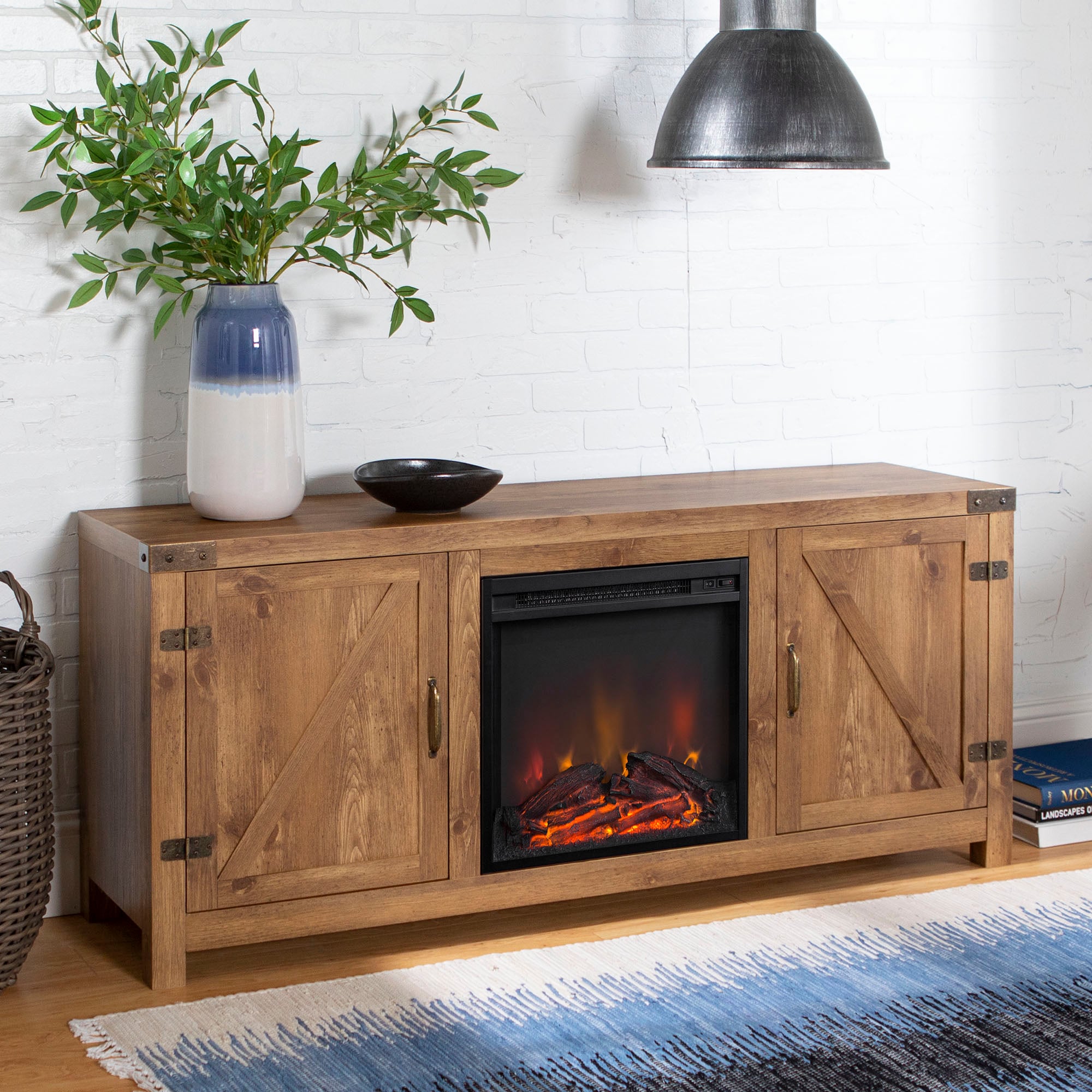 Walker Edison W58FPBDBW Electric-Fireplaces - View #4
