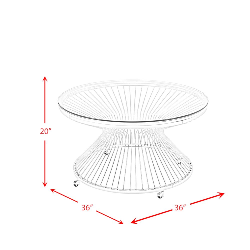 Picket House Furnishings Poppy Clear Glass Casual Coffee Table in the ...